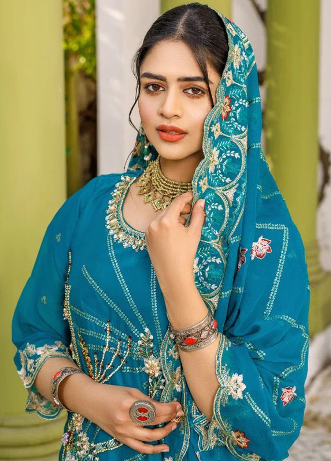 Ketifa Luxury Embroidered Chiffon 3 Piece Unstitched Suit KF24LU D-AR-0507 STYLE STORIES Ketifa Luxury Embroidered Chiffon 3 Piece Unstitched Suit KF24LU D-AR-0507 STYLE STORIES