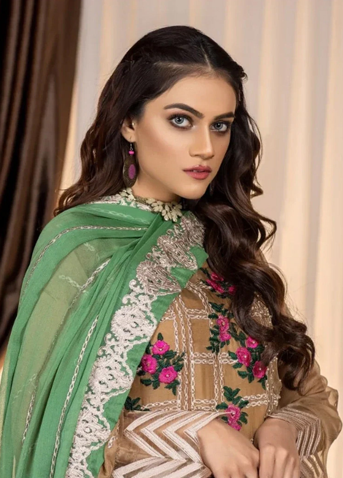 Ketifa Luxury Embroidered Chiffon 3 Piece Unstitched Suit KF24LU D-NZ-0105 RADIANT SEASON Ketifa Luxury Embroidered Chiffon 3 Piece Unstitched Suit KF24LU D-NZ-0105 RADIANT SEASON