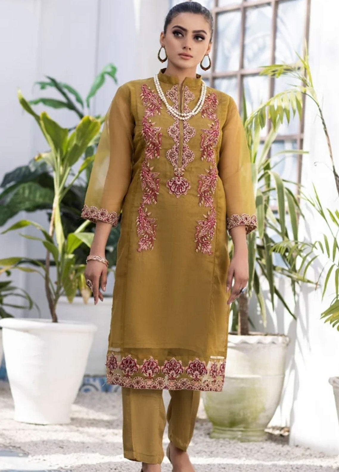 Ketifa Luxury Embroidered Organza 2 Piece Stitched Suit KF24L NR-0101 DAZZLING JAZZY Ketifa Luxury Embroidered Organza 2 Piece Stitched Suit KF24L NR-0101 DAZZLING JAZZY