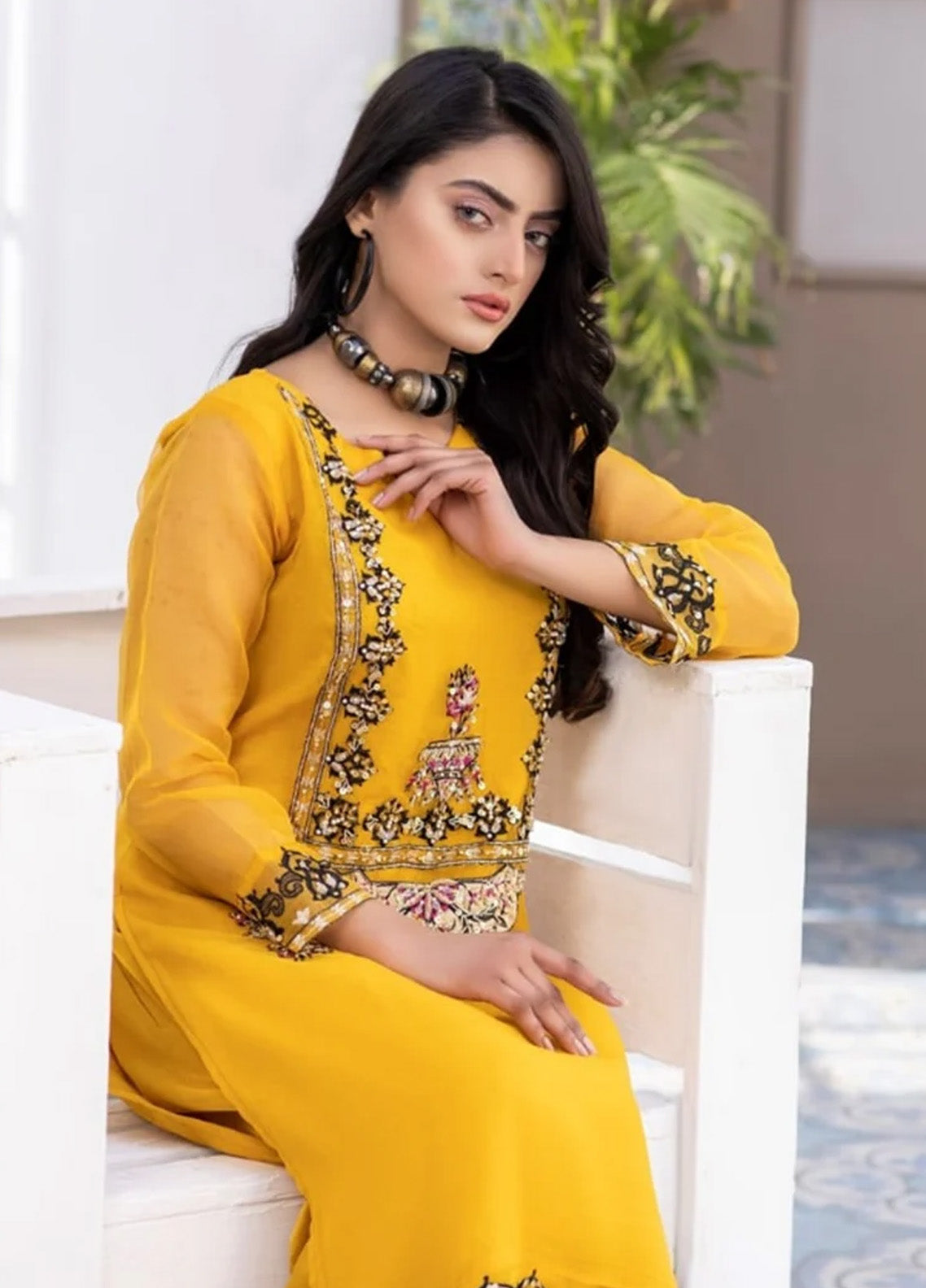Ketifa Luxury Embroidered Organza 2 Piece Stitched Suit KF24L NR-0103 GLAMOROUS GOLD Ketifa Luxury Embroidered Organza 2 Piece Stitched Suit KF24L NR-0103 GLAMOROUS GOLD