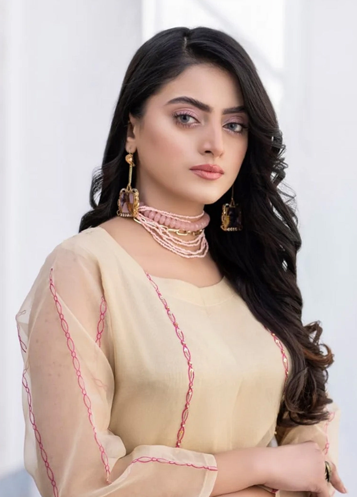 Ketifa Luxury Embroidered Organza 2 Piece Stitched Suit KF24L NR-0106 PASTLE SHINE Ketifa Luxury Embroidered Organza 2 Piece Stitched Suit KF24L NR-0106 PASTLE SHINE