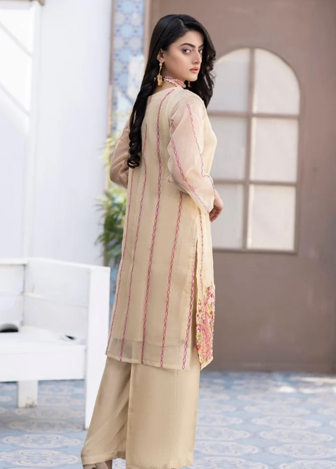 Ketifa Luxury Embroidered Organza 2 Piece Stitched Suit KF24L NR-0106 PASTLE SHINE Ketifa Luxury Embroidered Organza 2 Piece Stitched Suit KF24L NR-0106 PASTLE SHINE