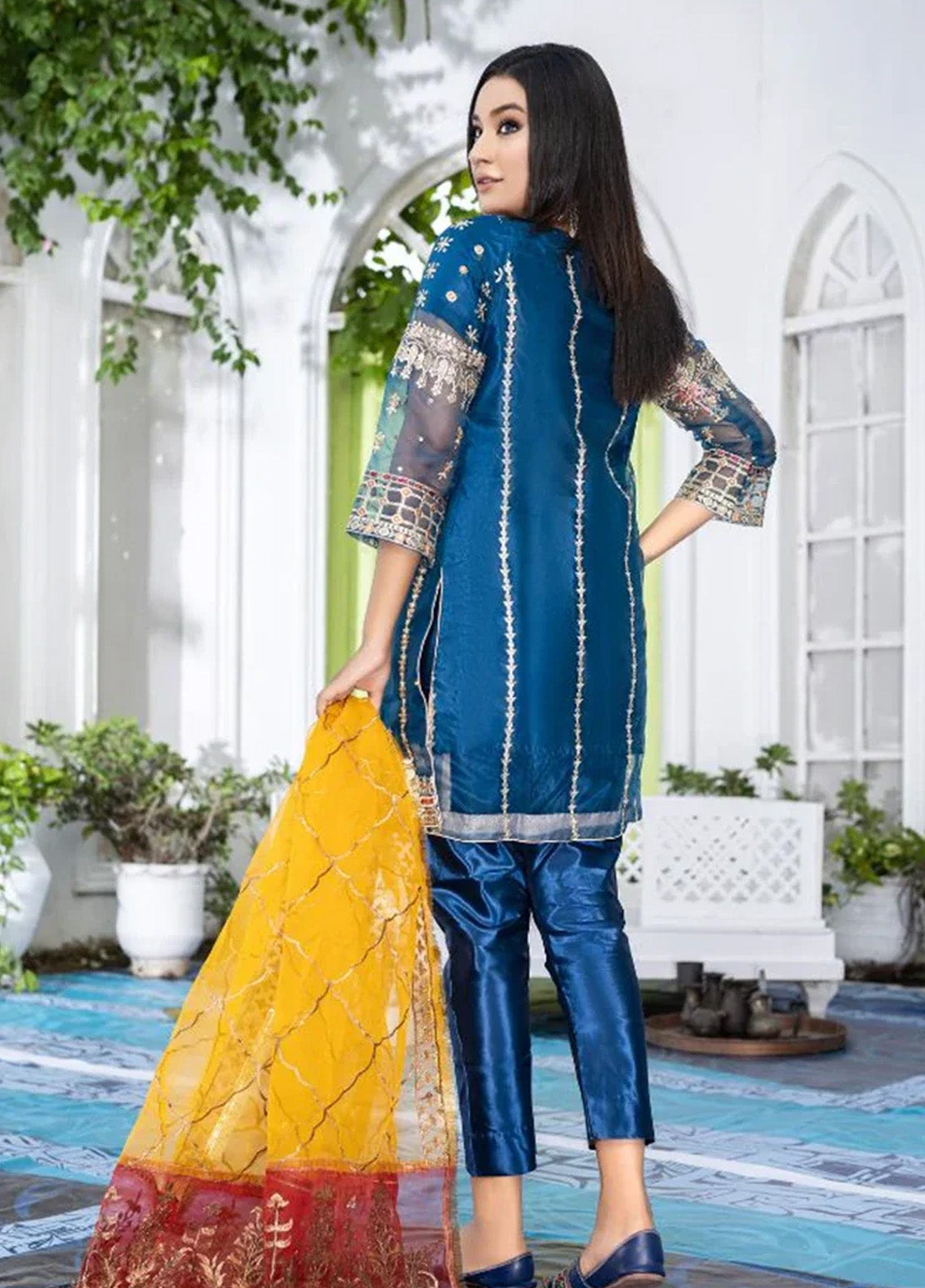 Ketifa Luxury Embroidered Organza 3 Piece Unstitched Suit KF24LU D-AF-0101 ARTISTIC BLUE Ketifa Luxury Embroidered Organza 3 Piece Unstitched Suit KF24LU D-AF-0101 ARTISTIC BLUE
