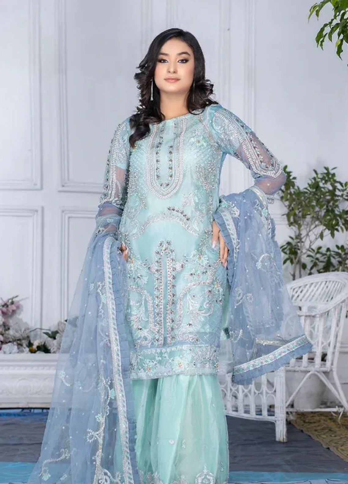 Ketifa Luxury Embroidered Organza 3 Piece Unstitched Suit KF24LU D-AF-0104 LUSH CHARCOAL Ketifa Luxury Embroidered Organza 3 Piece Unstitched Suit KF24LU D-AF-0104 LUSH CHARCOAL