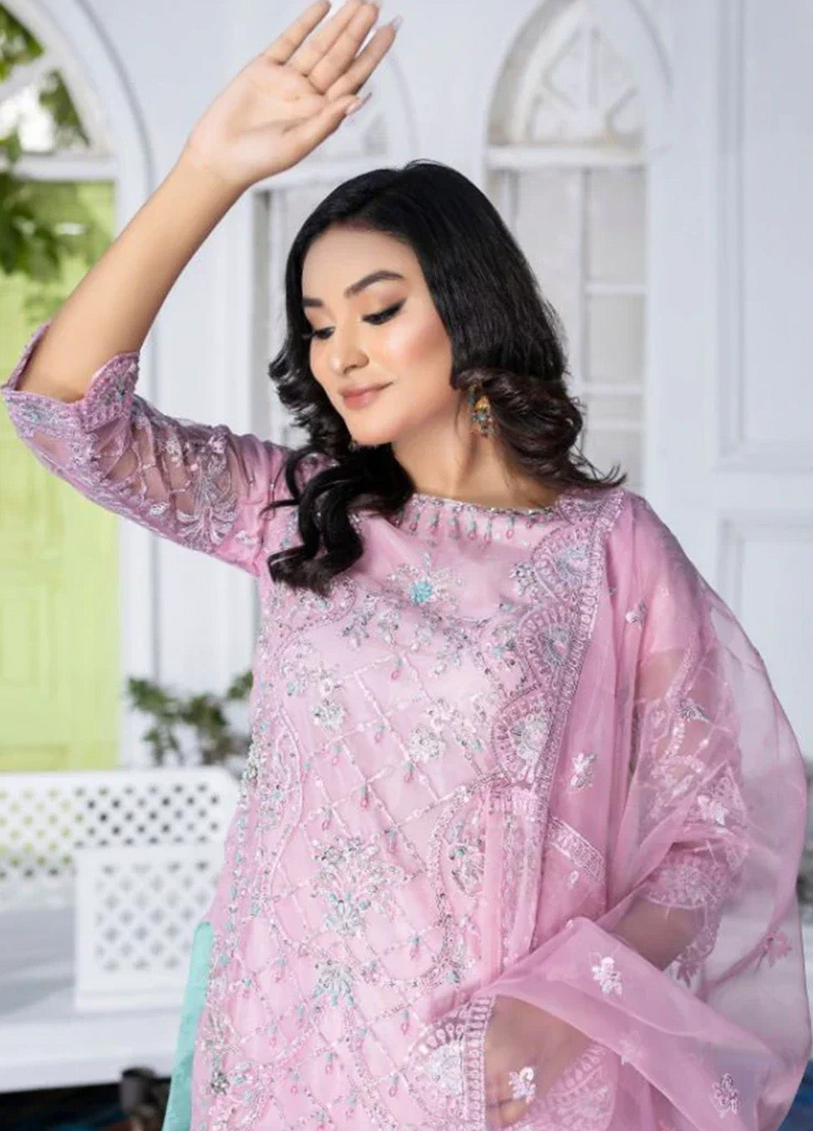 Ketifa Luxury Embroidered Organza 3 Piece Unstitched Suit KF24LU D-AF-0105 PRECIOUS PINK Ketifa Luxury Embroidered Organza 3 Piece Unstitched Suit KF24LU D-AF-0105 PRECIOUS PINK
