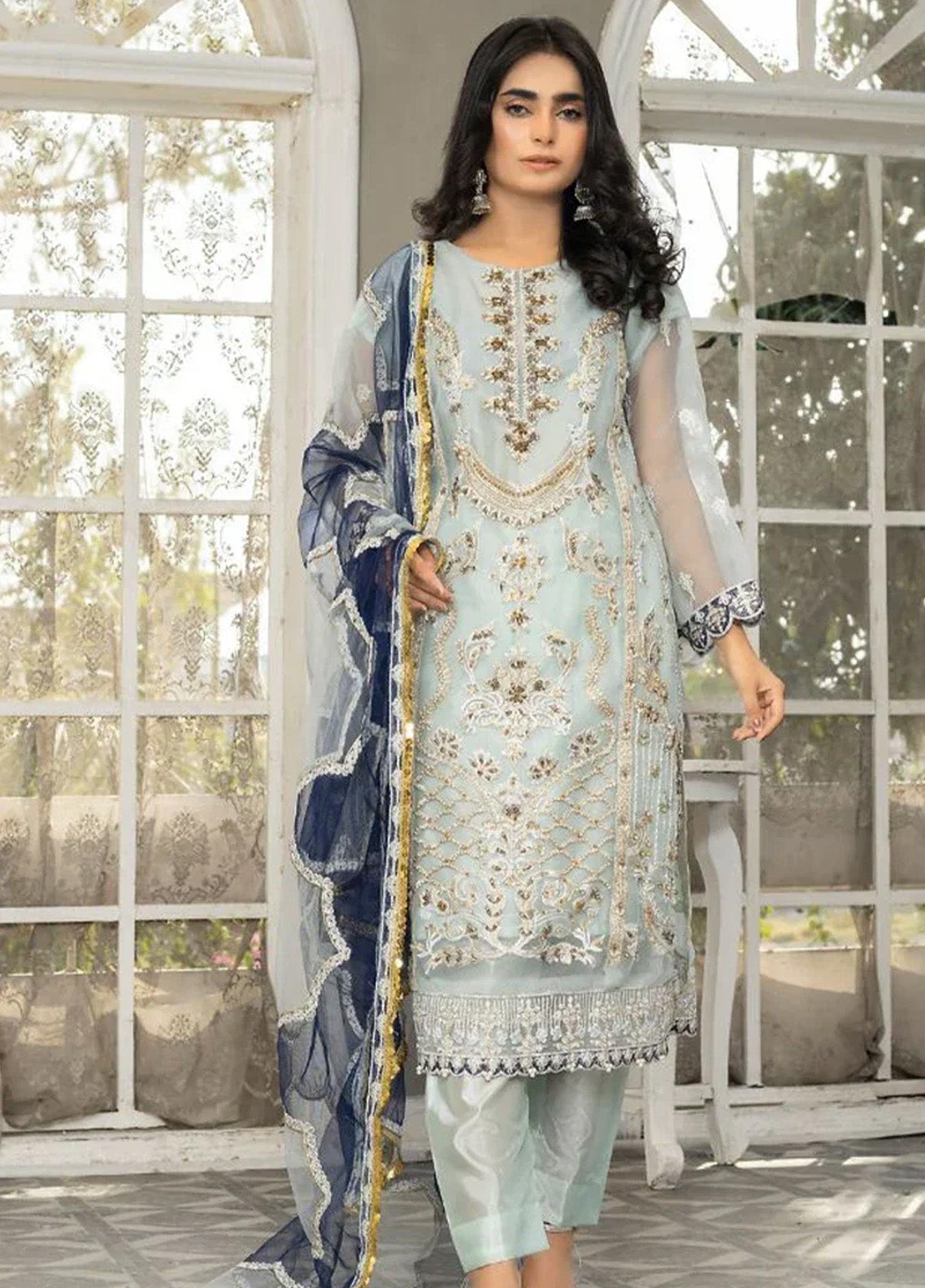 Ketifa Luxury Embroidered Organza 3 Piece Unstitched Suit KF24LU D-AR-0405 GAILY BOLD Ketifa Luxury Embroidered Organza 3 Piece Unstitched Suit KF24LU D-AR-0405 GAILY BOLD