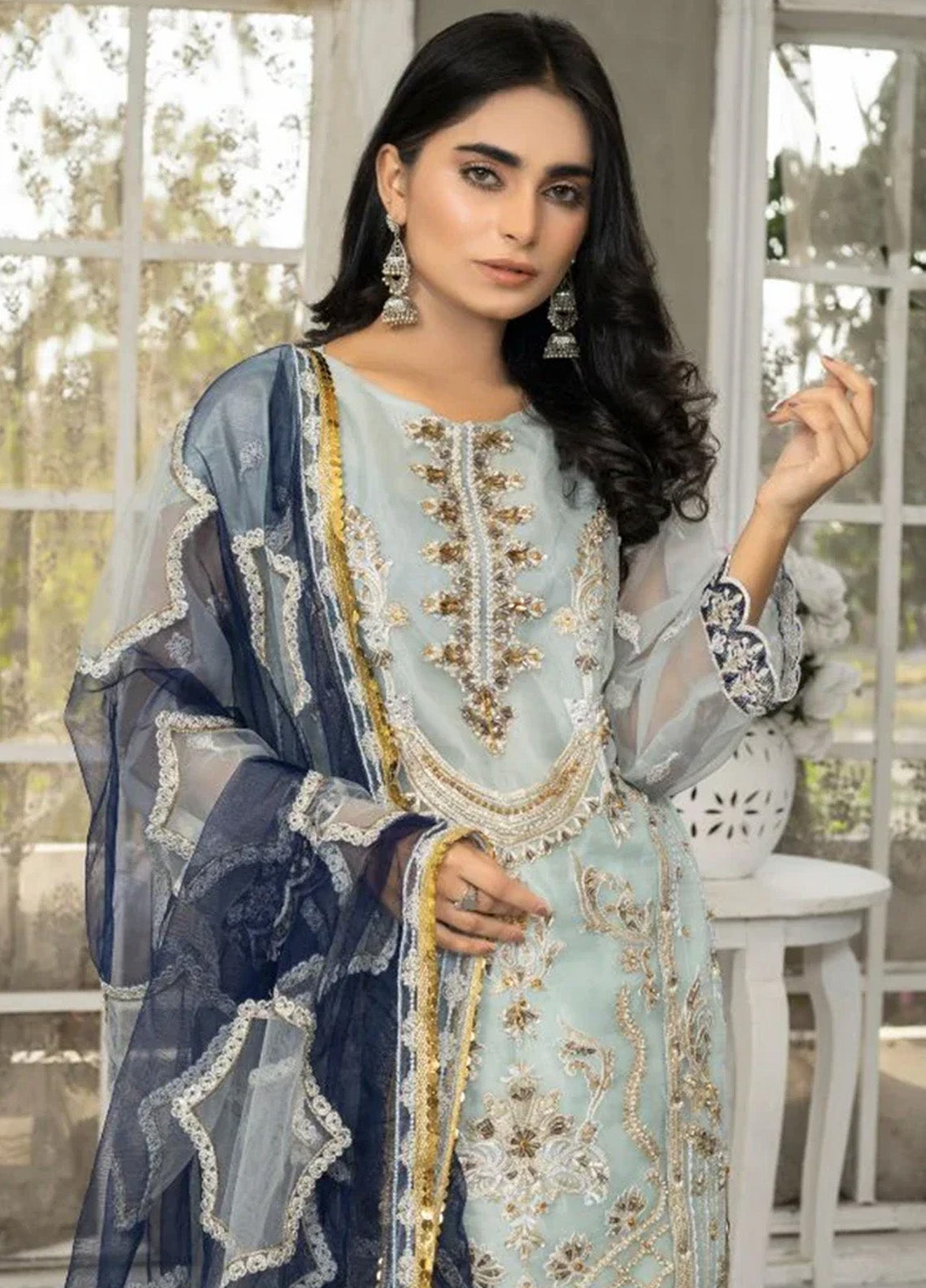Ketifa Luxury Embroidered Organza 3 Piece Unstitched Suit KF24LU D-AR-0405 GAILY BOLD Ketifa Luxury Embroidered Organza 3 Piece Unstitched Suit KF24LU D-AR-0405 GAILY BOLD