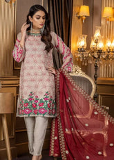 Ketifa Luxury Embroidered Organza 3 Piece Unstitched Suit KF24LU D-NZ-0101 SPLENDID PALLETE