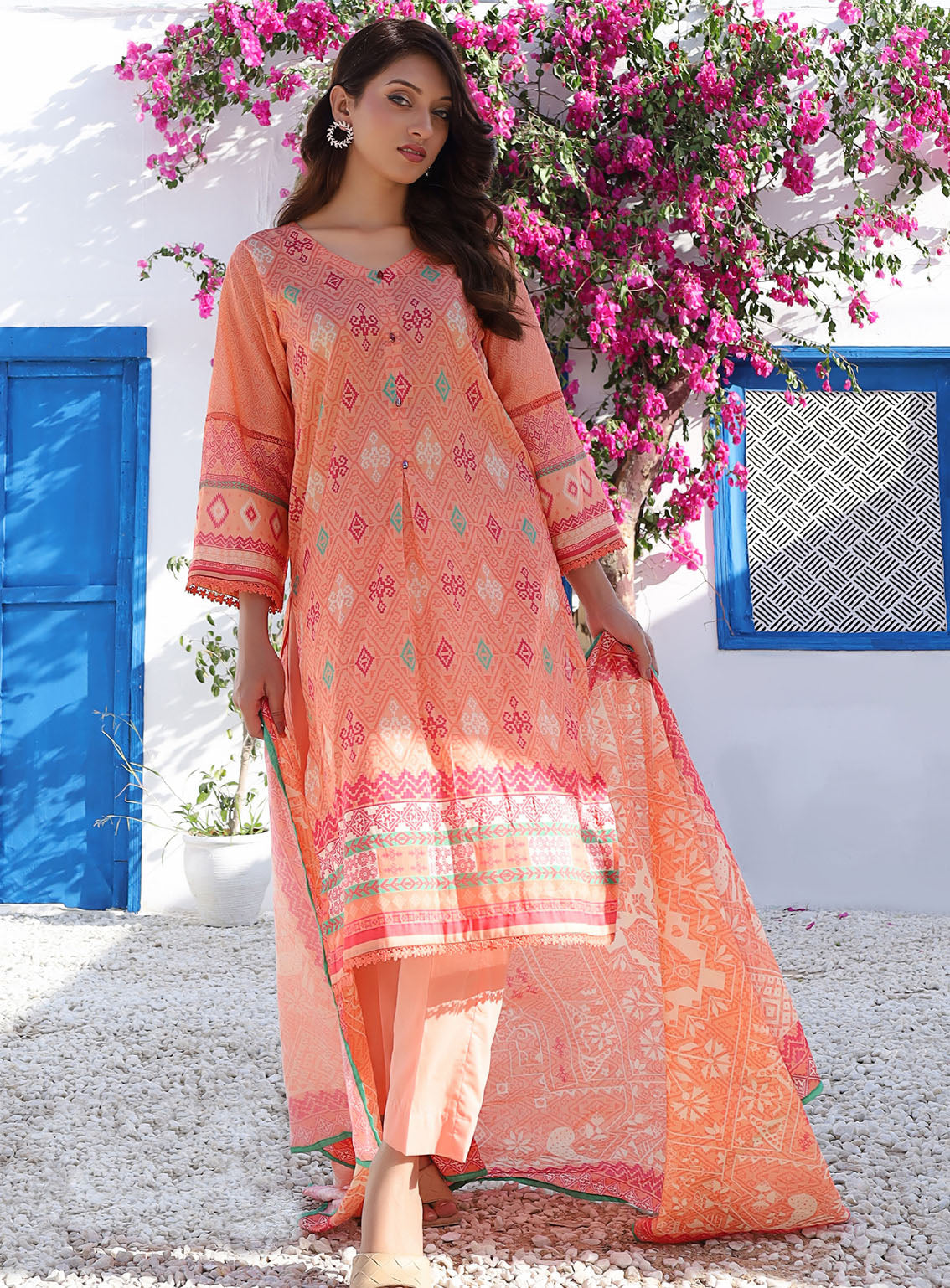 Keysha Summer Bloom Printed Lawn 3 Piece Unstitched Suit KS24SBPL-41 Keysha Summer Bloom Printed Lawn 3 Piece Unstitched Suit KS24SBPL-41