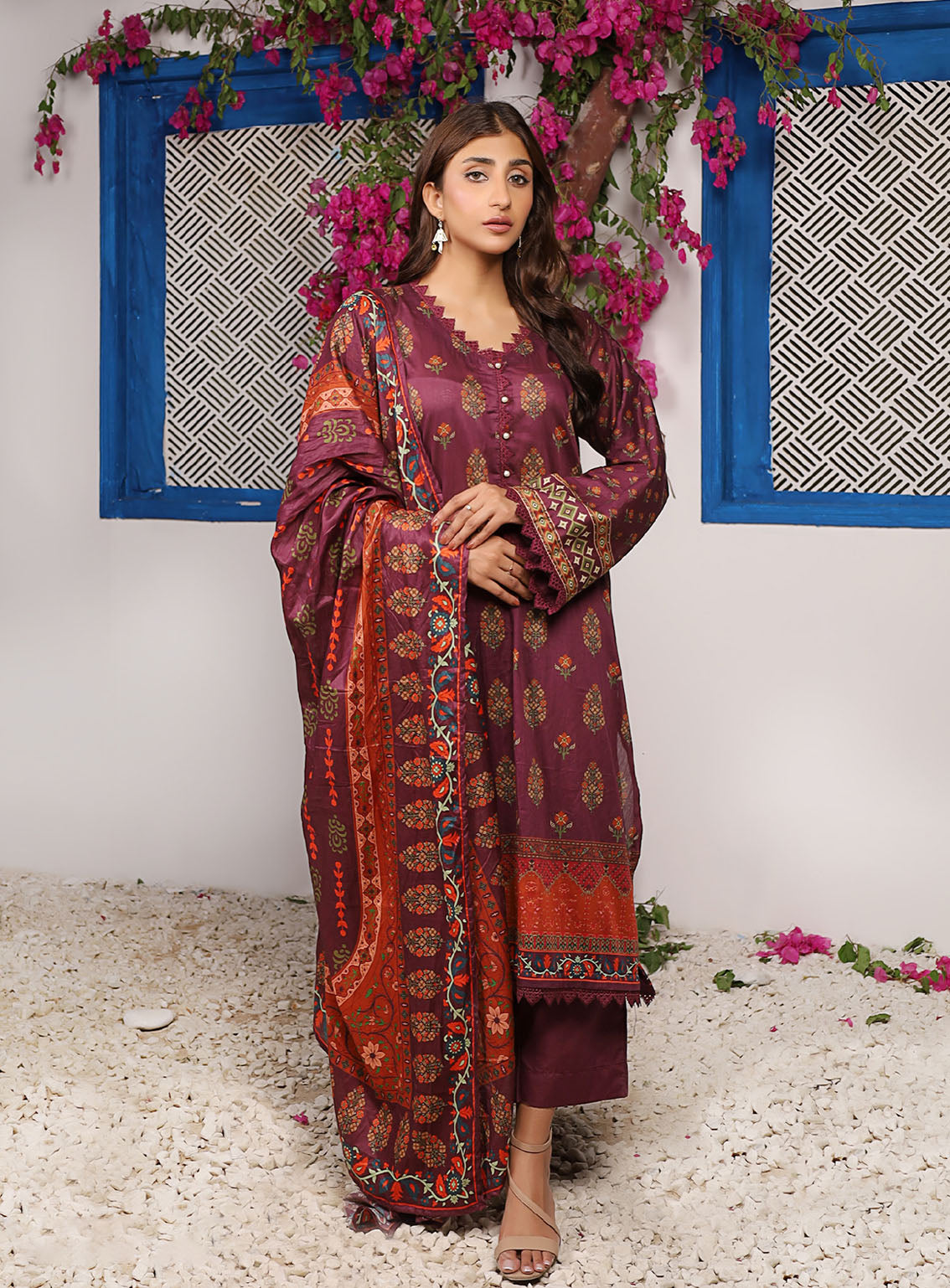 Keysha Summer Bloom Printed Lawn 3 Piece Unstitched Suit KS24SBPL-44 Keysha Summer Bloom Printed Lawn 3 Piece Unstitched Suit KS24SBPL-44