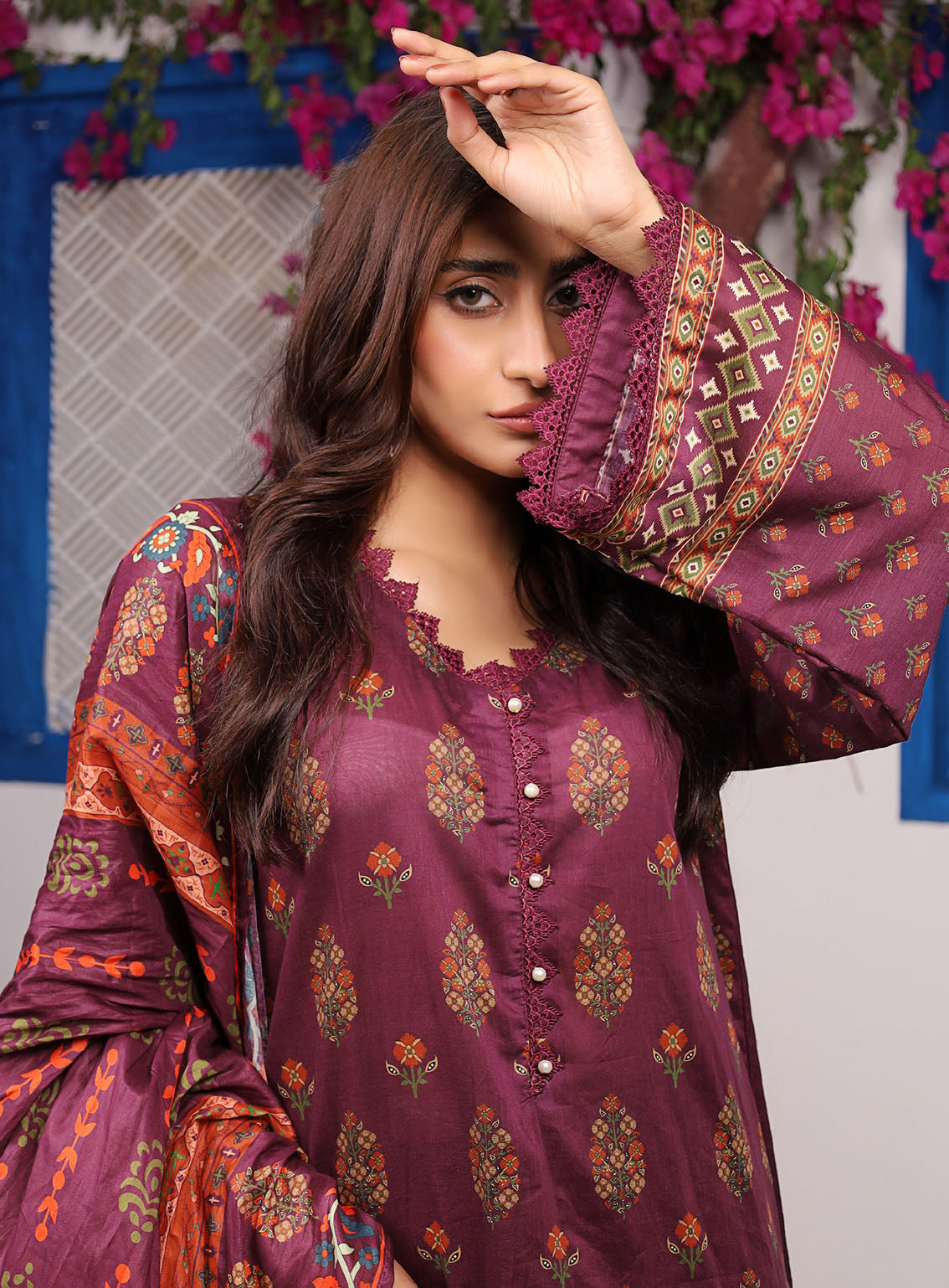 Keysha Summer Bloom Printed Lawn 3 Piece Unstitched Suit KS24SBPL-44 Keysha Summer Bloom Printed Lawn 3 Piece Unstitched Suit KS24SBPL-44