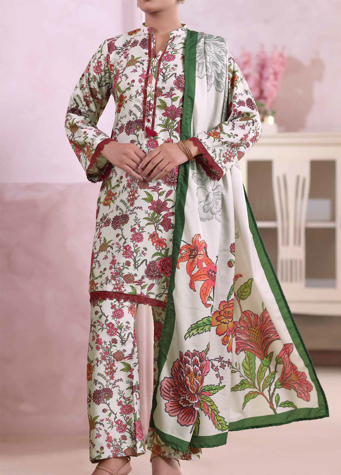 Khaas By Aizal Printed Ayudia 3 Piece Stitched Suit AL25KPA D-07 Khaas By Aizal Printed Ayudia 3 Piece Stitched Suit AL25KPA D-07