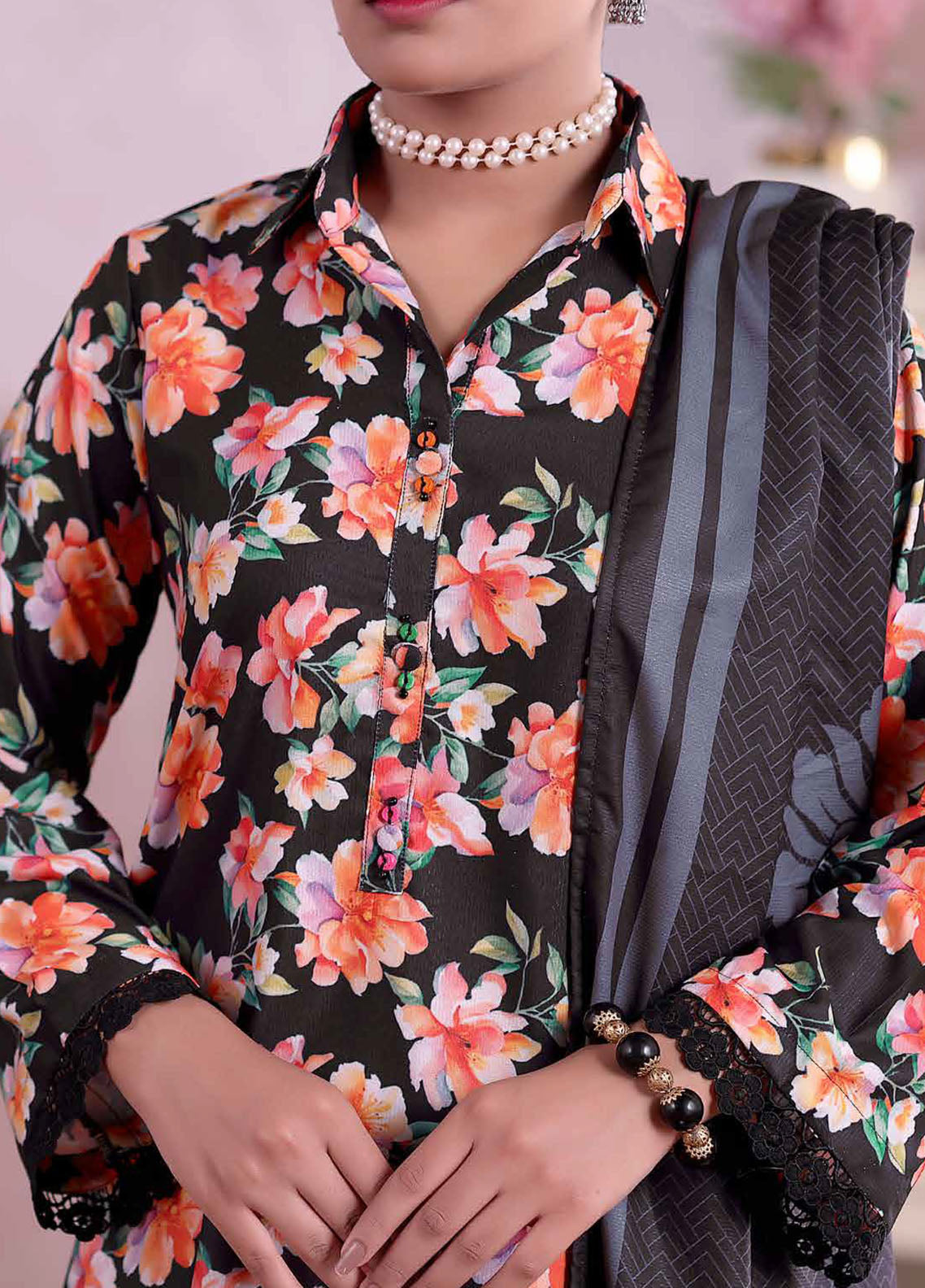 Khaas By Aizal Printed Ayudia 3 Piece Stitched Suit AL25KPA D-09 Khaas By Aizal Printed Ayudia 3 Piece Stitched Suit AL25KPA D-09