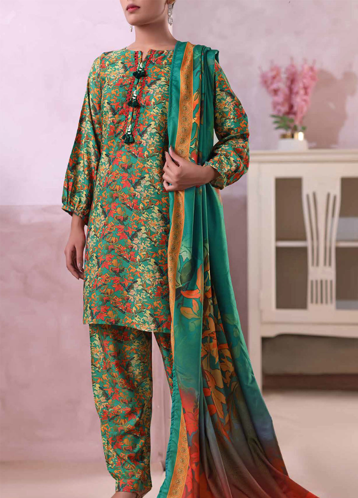 Khaas By Aizal Printed Ayudia 3 Piece Stitched Suit AL25KPA D-10 Khaas By Aizal Printed Ayudia 3 Piece Stitched Suit AL25KPA D-10