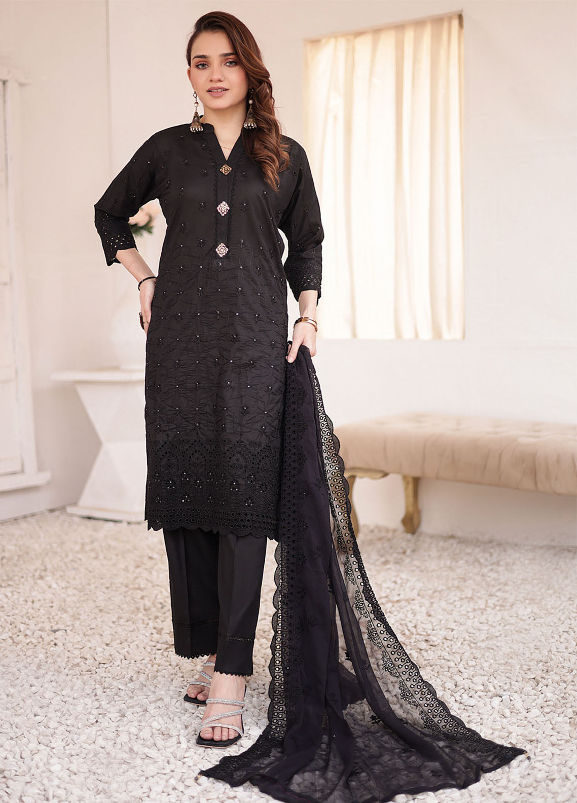 Khoobsurat By MTF Chikankari Lawn 3 Piece Unstitched Suit MTF24KCLV3 D-01 Khoobsurat By MTF Chikankari Lawn 3 Piece Unstitched Suit MTF24KCLV3 D-01