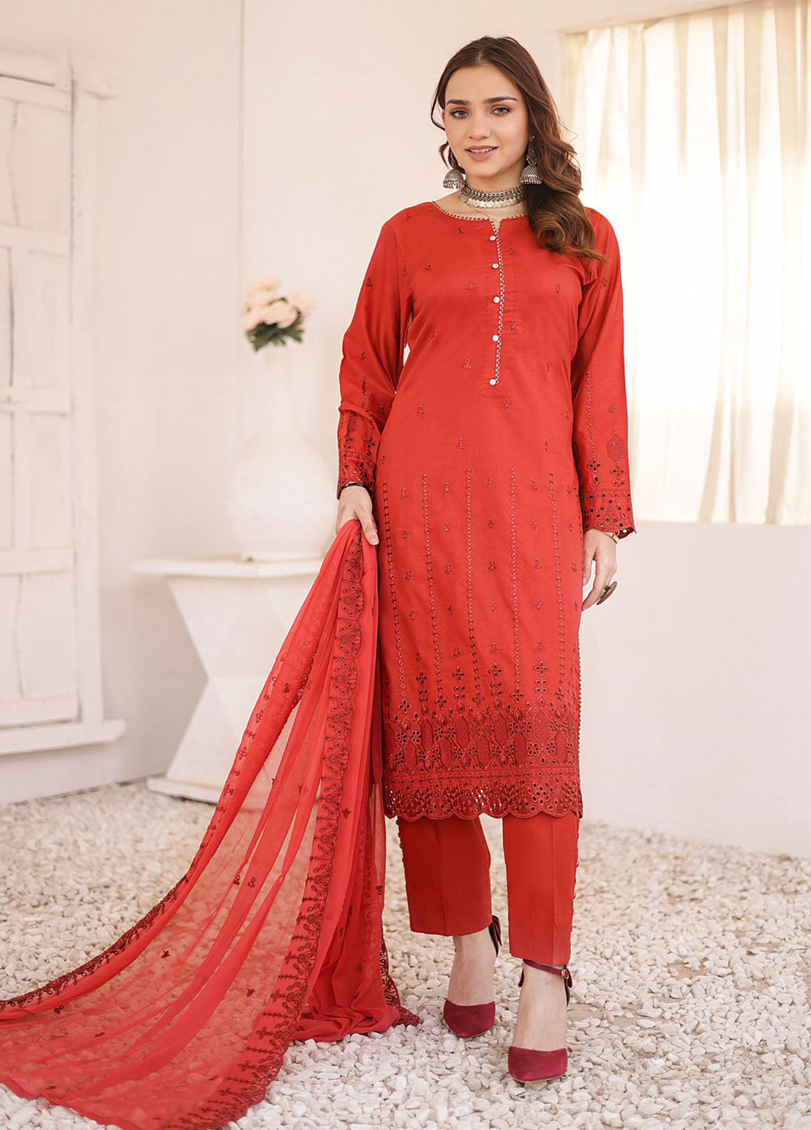 Khoobsurat By MTF Chikankari Lawn 3 Piece Unstitched Suit MTF24KCLV3 D-02 Khoobsurat By MTF Chikankari Lawn 3 Piece Unstitched Suit MTF24KCLV3 D-02