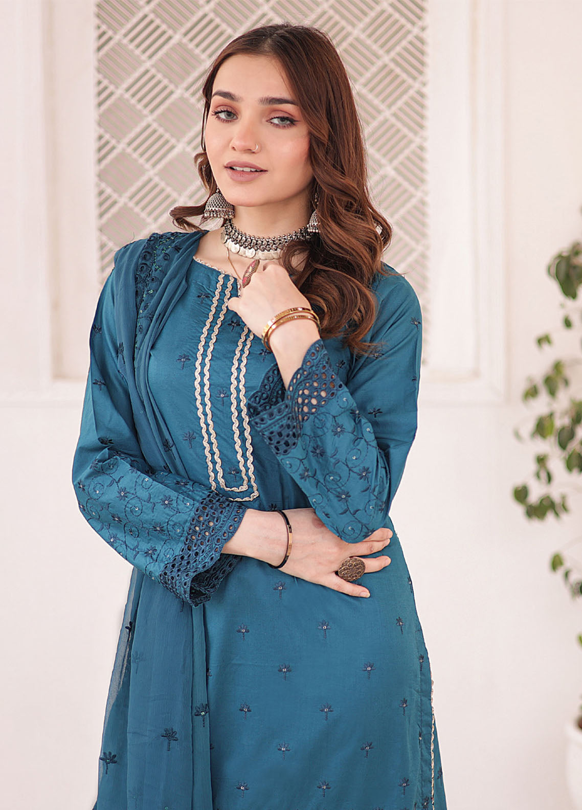 Khoobsurat By MTF Chikankari Lawn 3 Piece Unstitched Suit MTF24KCLV3 D-03 Khoobsurat By MTF Chikankari Lawn 3 Piece Unstitched Suit MTF24KCLV3 D-03