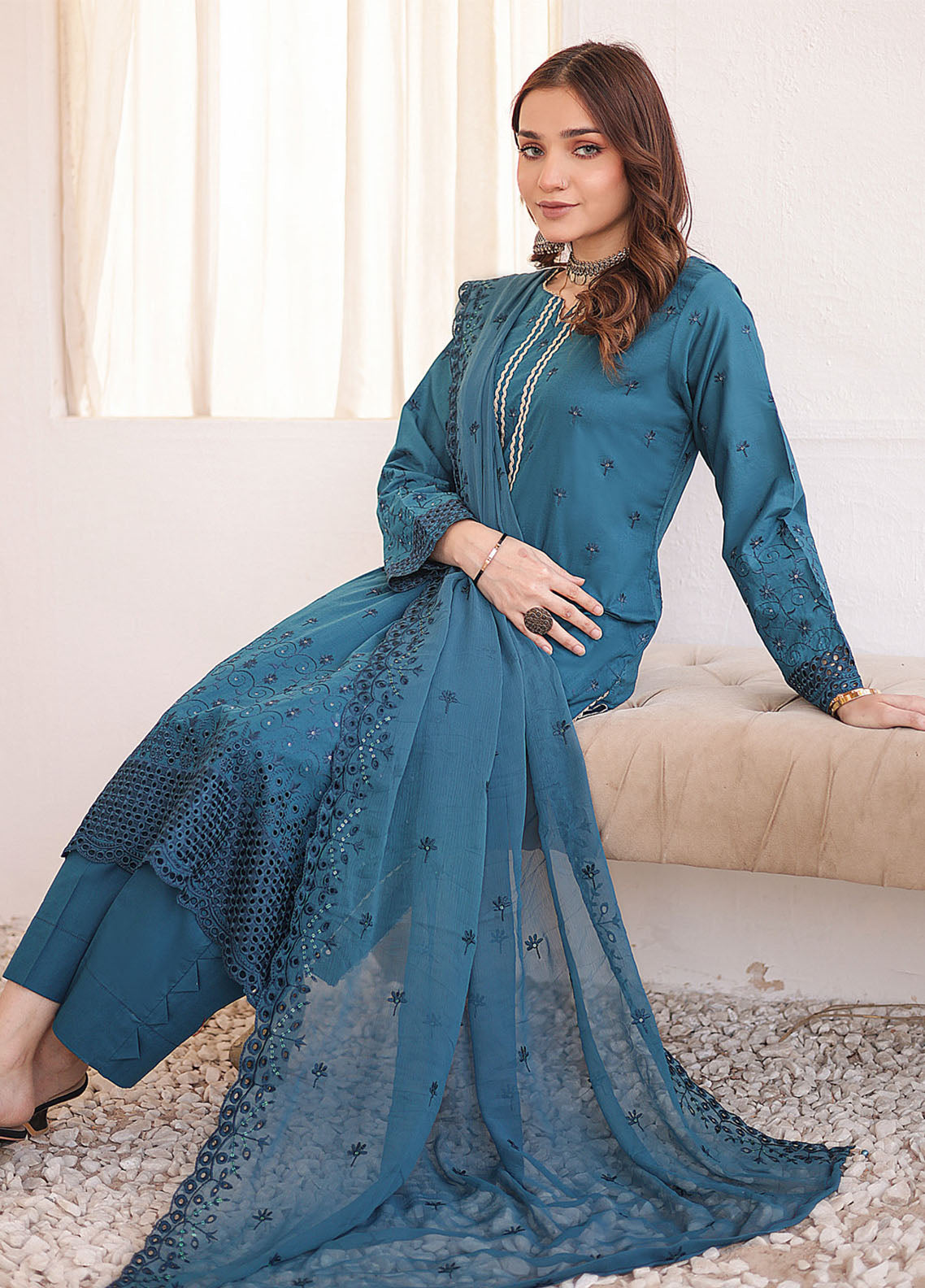 Khoobsurat By MTF Chikankari Lawn 3 Piece Unstitched Suit MTF24KCLV3 D-03 Khoobsurat By MTF Chikankari Lawn 3 Piece Unstitched Suit MTF24KCLV3 D-03