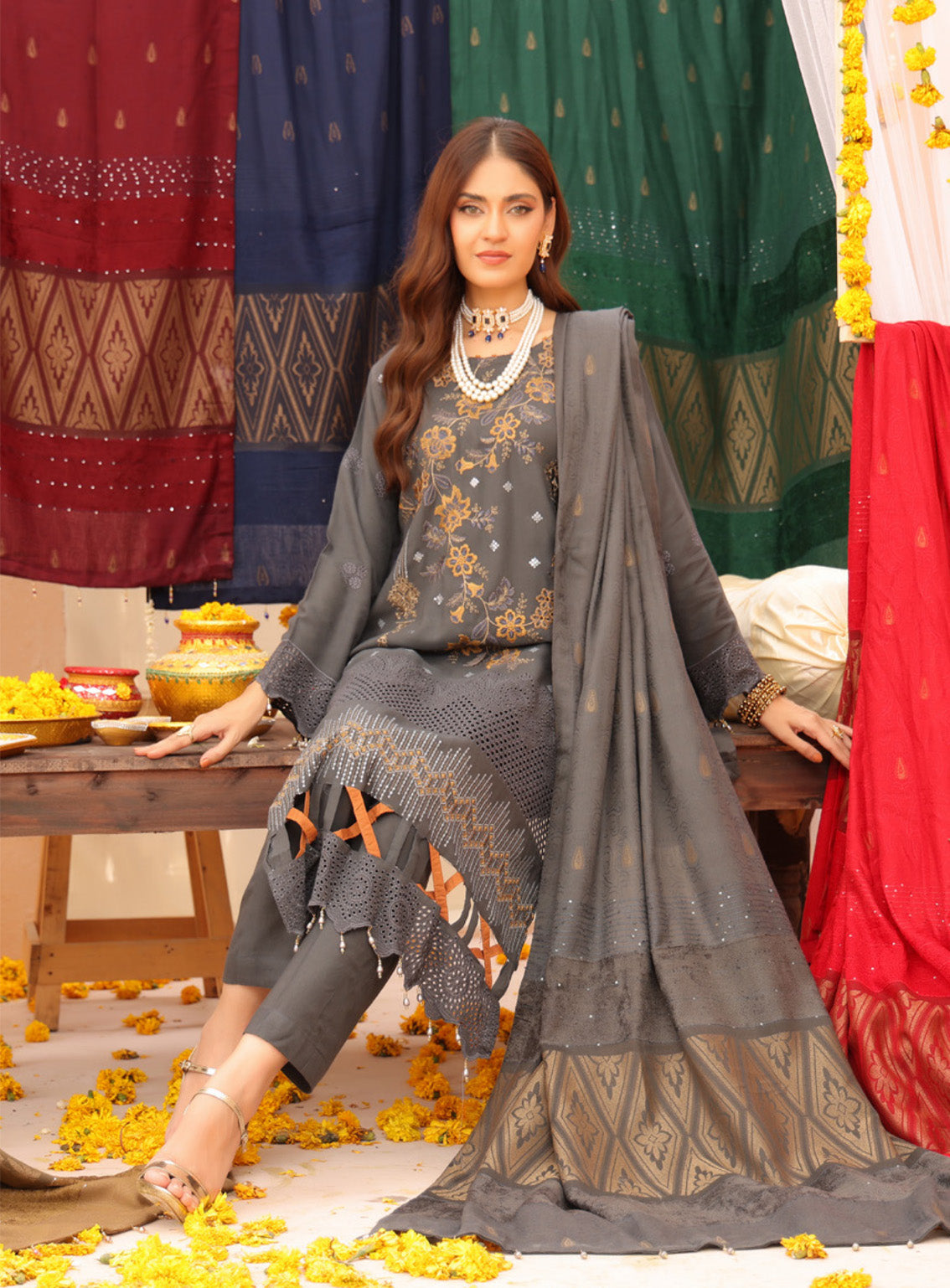 Khoobsorat By Schick Embroidered Peach Leather 3 Piece Unstitched Suit SDH24K D-02 Khoobsorat By Schick Embroidered Peach Leather 3 Piece Unstitched Suit SDH24K D-02