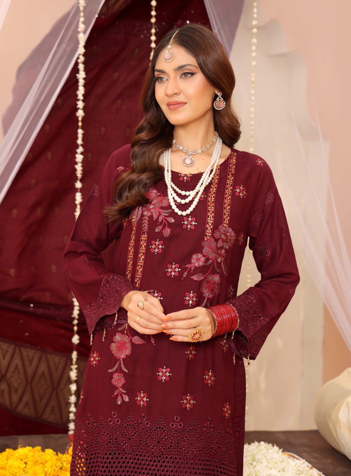 Khoobsorat By Schick Embroidered Peach Leather 3 Piece Unstitched Suit SDH24K D-03 Khoobsorat By Schick Embroidered Peach Leather 3 Piece Unstitched Suit SDH24K D-03