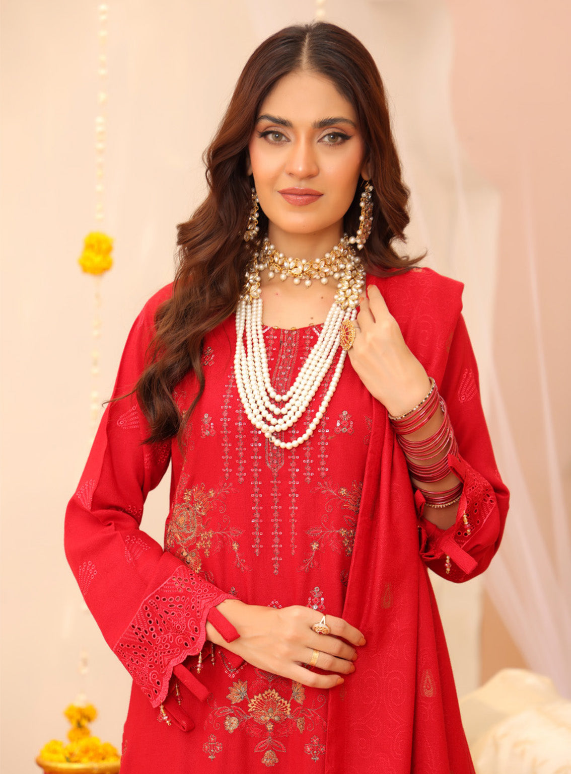 Khoobsorat By Schick Embroidered Peach Leather 3 Piece Unstitched Suit SDH24K D-05 Khoobsorat By Schick Embroidered Peach Leather 3 Piece Unstitched Suit SDH24K D-05