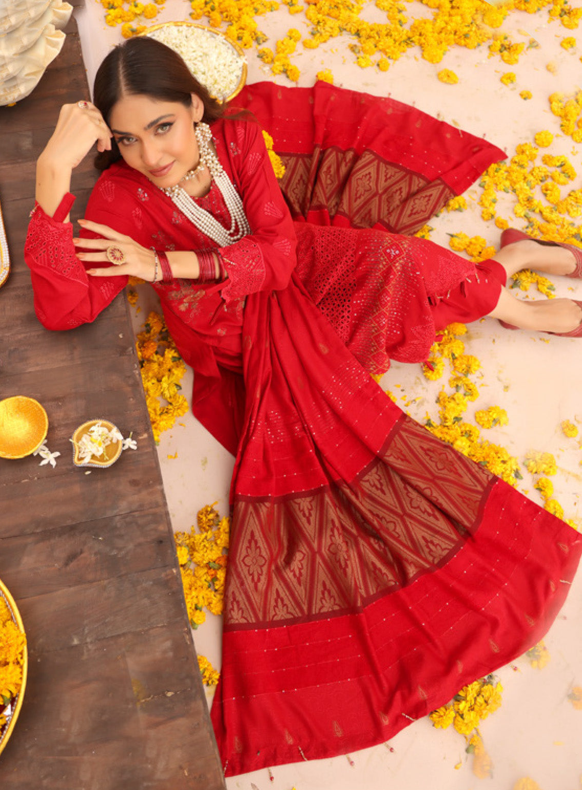 Khoobsorat By Schick Embroidered Peach Leather 3 Piece Unstitched Suit SDH24K D-05 Khoobsorat By Schick Embroidered Peach Leather 3 Piece Unstitched Suit SDH24K D-05