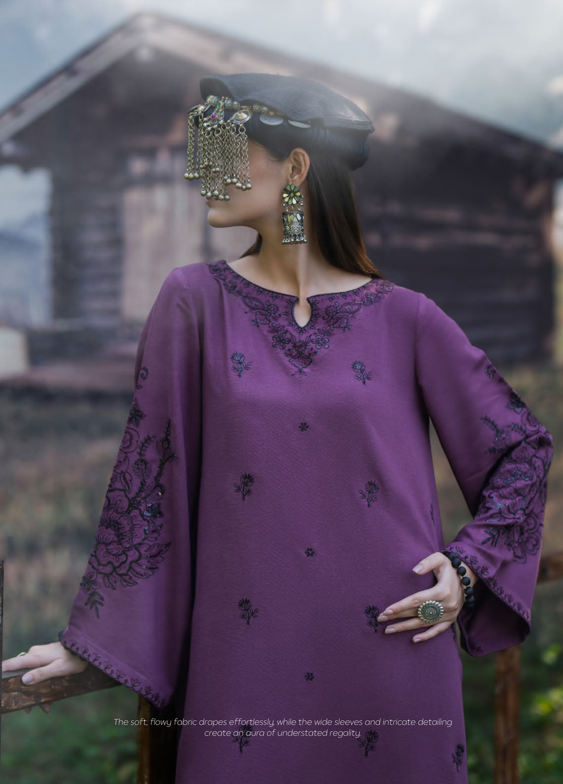 Khunki By Casual Lite Premium Embroidered Dhanak 3 Piece Stitched Suit CL25kWV1 D-01 PLUM SYMPHONY Khunki By Casual Lite Premium Embroidered Dhanak 3 Piece Stitched Suit CL25kWV1 D-01 PLUM SYMPHONY