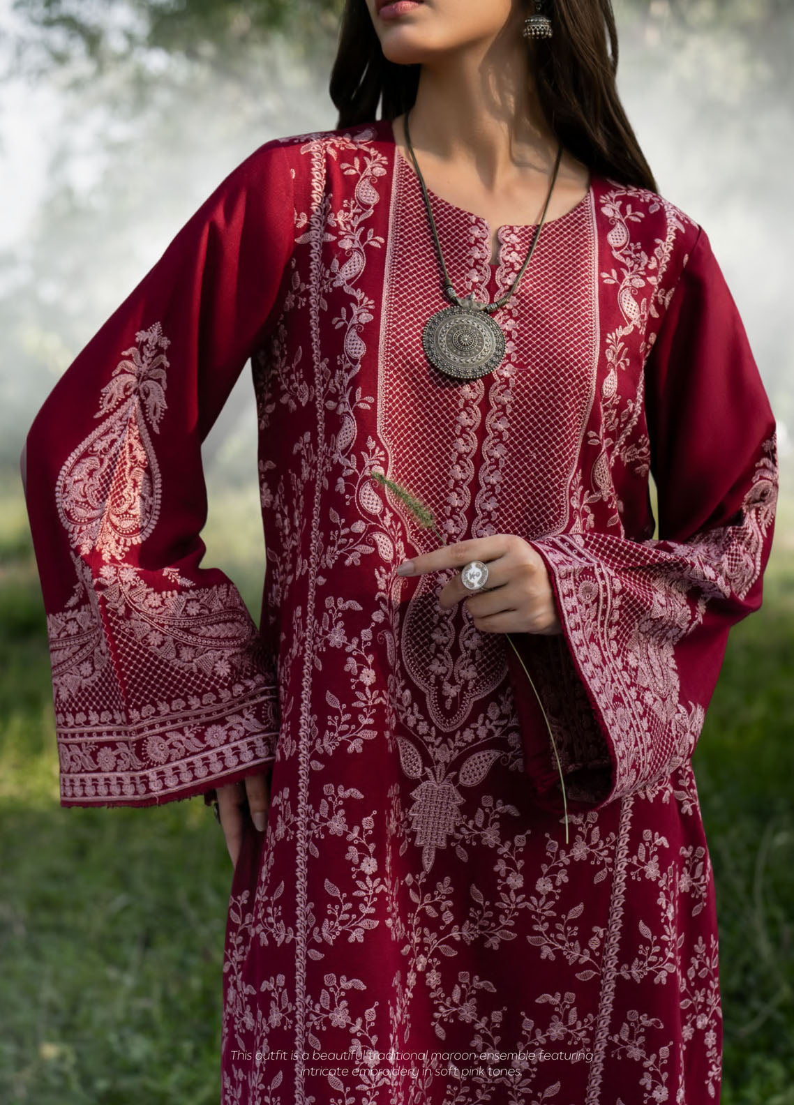 Khunki By Casual Lite Premium Embroidered Dhanak 3 Piece Stitched Suit CL25kWV1 D-02 BERRY Khunki By Casual Lite Premium Embroidered Dhanak 3 Piece Stitched Suit CL25kWV1 D-02 BERRY