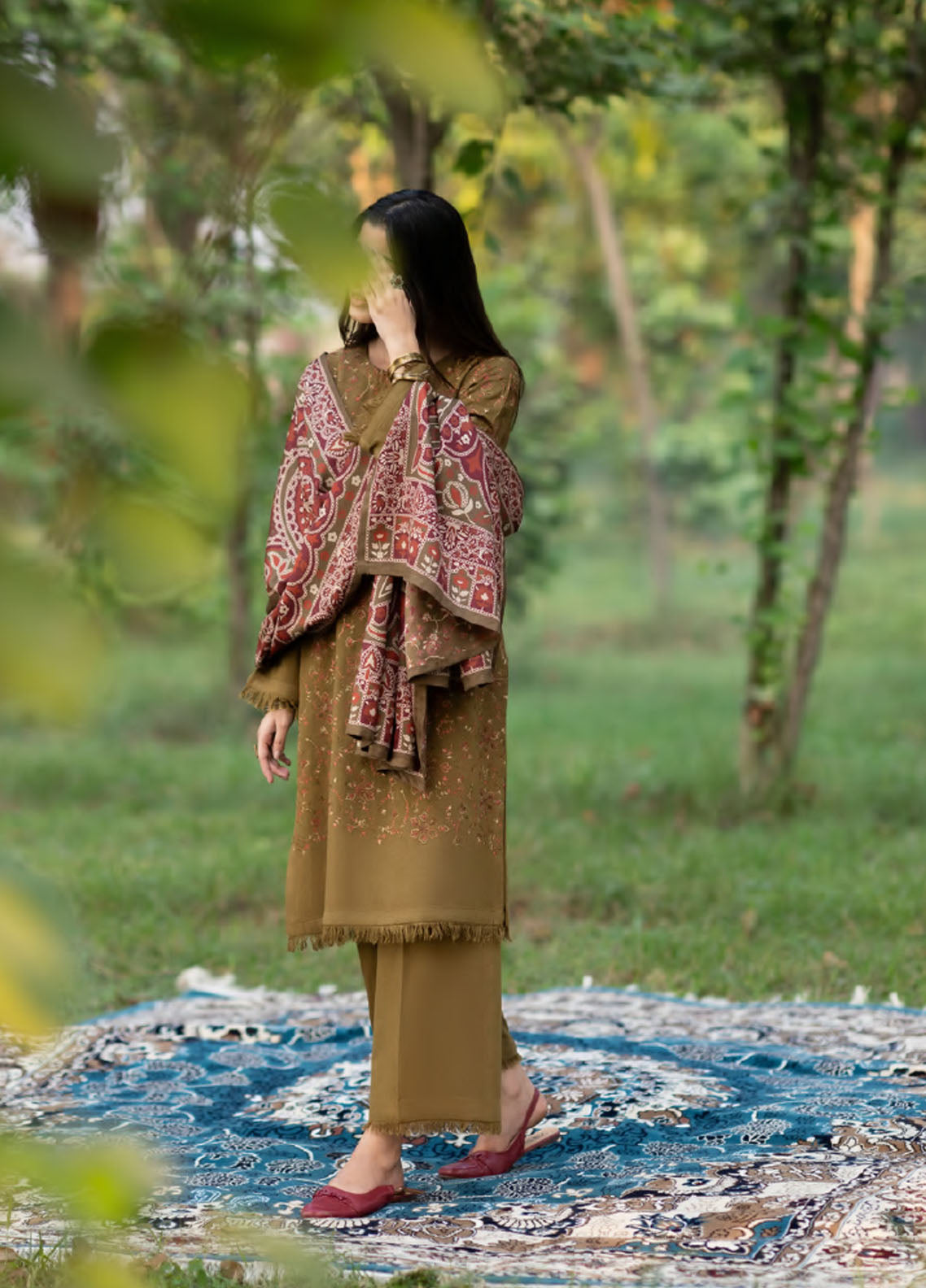 Khunki By Casual Lite Premium Embroidered Dhanak 3 Piece Stitched Suit CL25kWV1 D-06 WALNUT Khunki By Casual Lite Premium Embroidered Dhanak 3 Piece Stitched Suit CL25kWV1 D-06 WALNUT