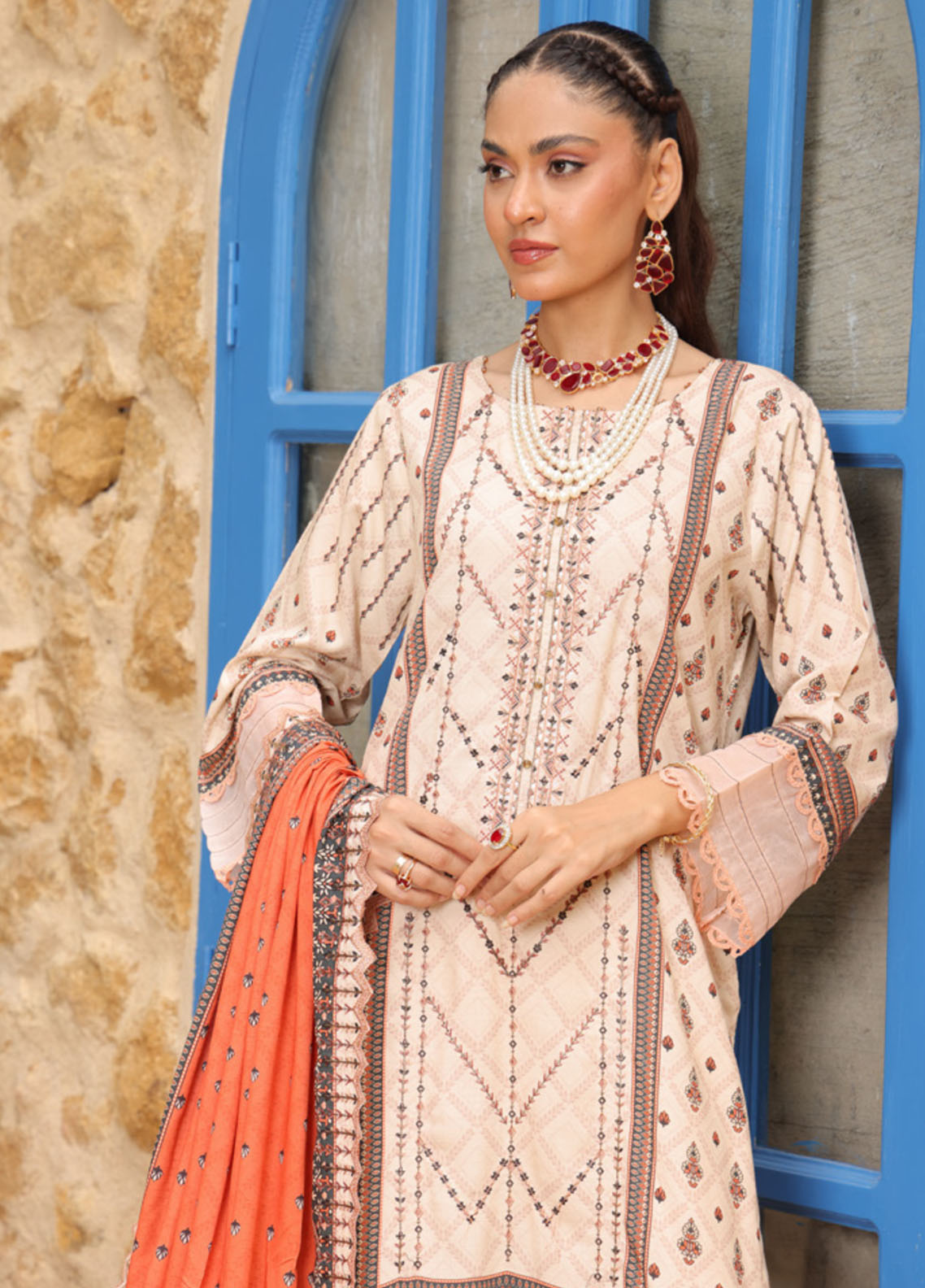 Kinara Series By Schick Embroidered Doriya 3 Piece Unstitched Suit SDH25KS D-DE-02 Kinara Series By Schick Embroidered Doriya 3 Piece Unstitched Suit SDH25KS D-DE-02