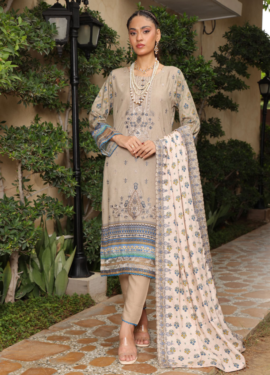 Kinara Series By Schick Embroidered Doriya 3 Piece Unstitched Suit SDH25KS D-DE-04 Kinara Series By Schick Embroidered Doriya 3 Piece Unstitched Suit SDH25KS D-DE-04
