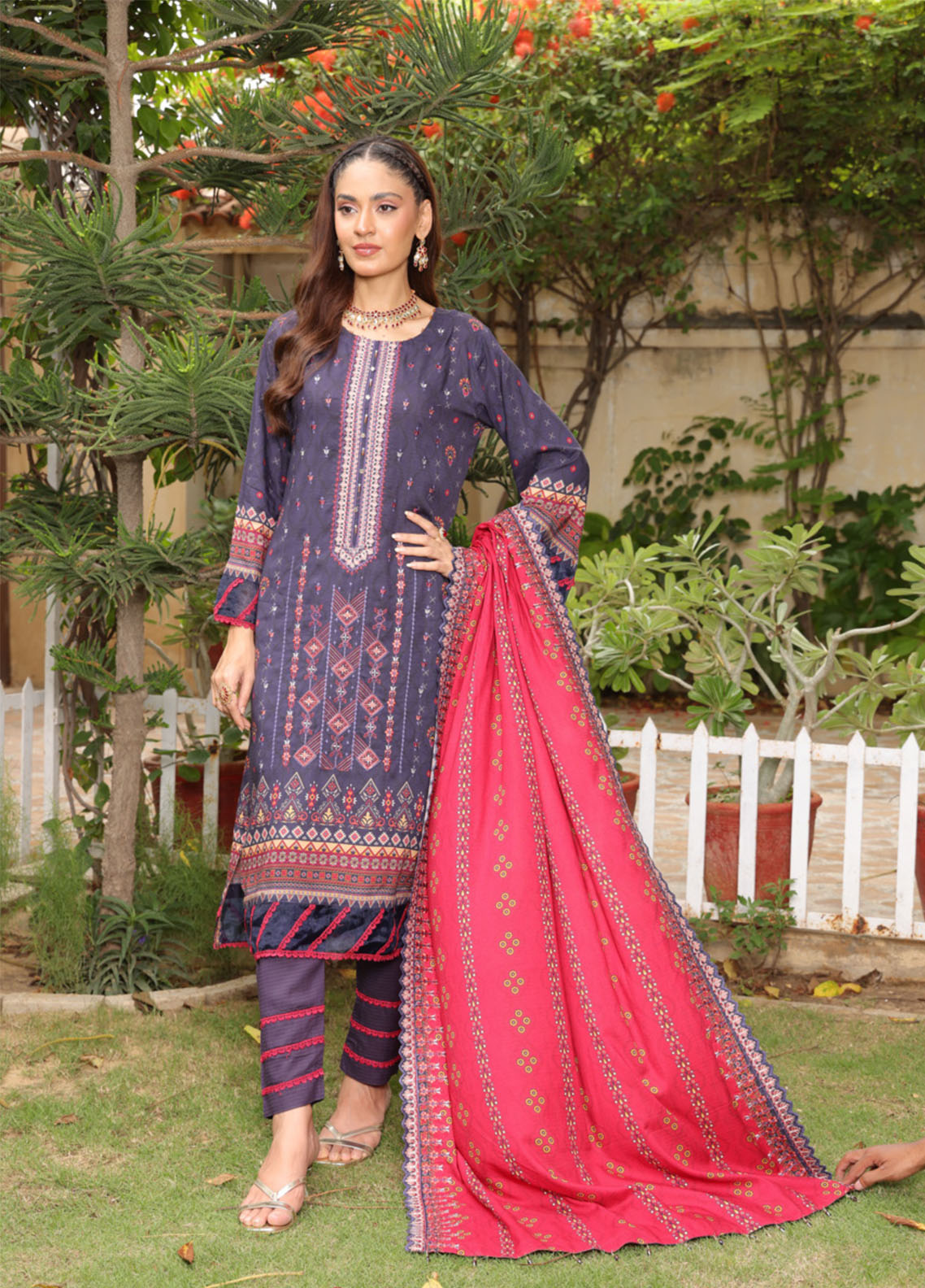 Kinara Series By Schick Embroidered Doriya 3 Piece Unstitched Suit SDH25KS D-DE-05 Kinara Series By Schick Embroidered Doriya 3 Piece Unstitched Suit SDH25KS D-DE-05
