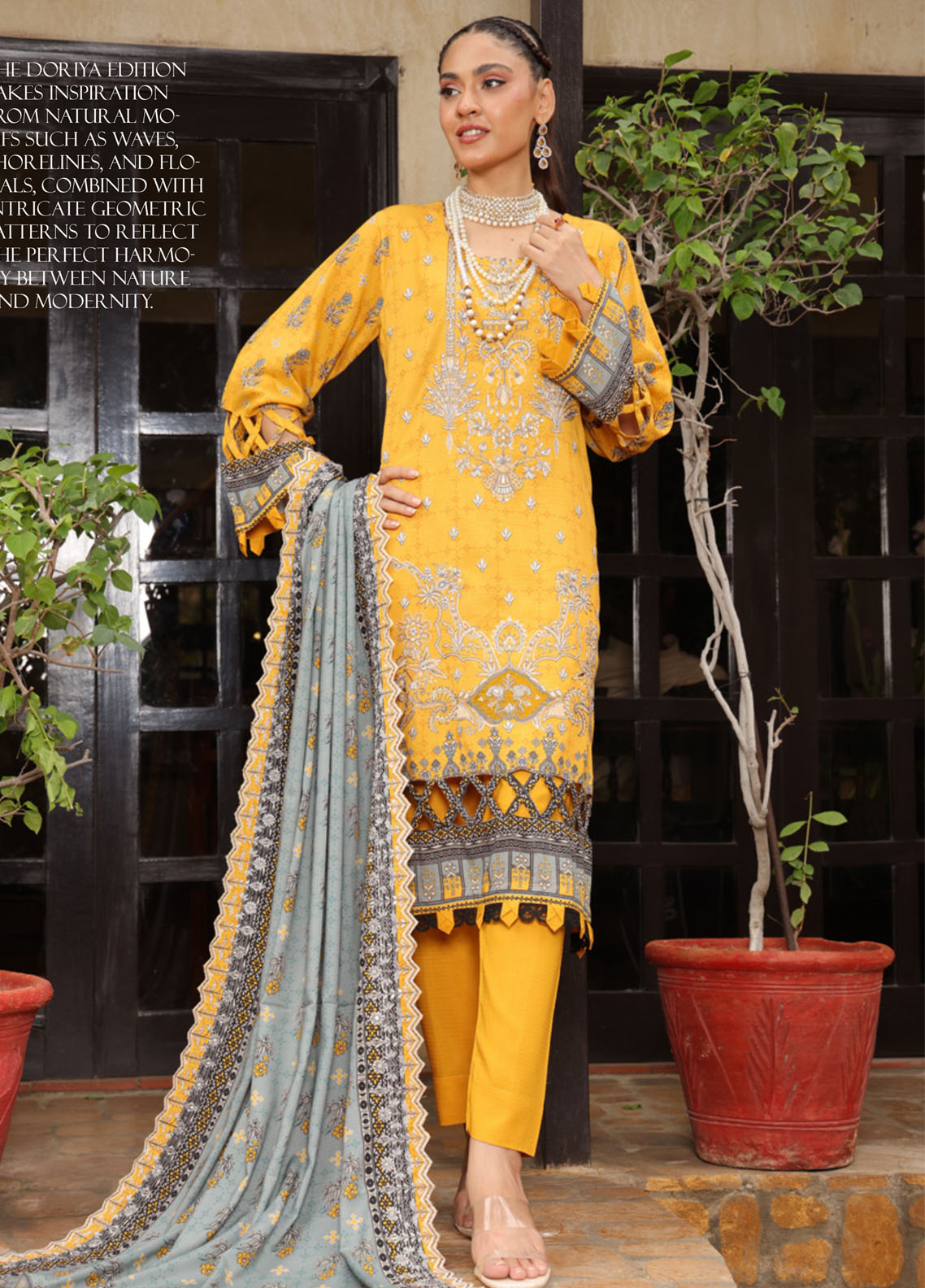 Kinara Series By Schick Embroidered Doriya 3 Piece Unstitched Suit SDH25KS D-DE-06 Kinara Series By Schick Embroidered Doriya 3 Piece Unstitched Suit SDH25KS D-DE-06