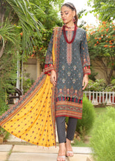 Kinara Series By Schick Embroidered Doriya 3 Piece Unstitched Suit SDH25KS D-DE-07