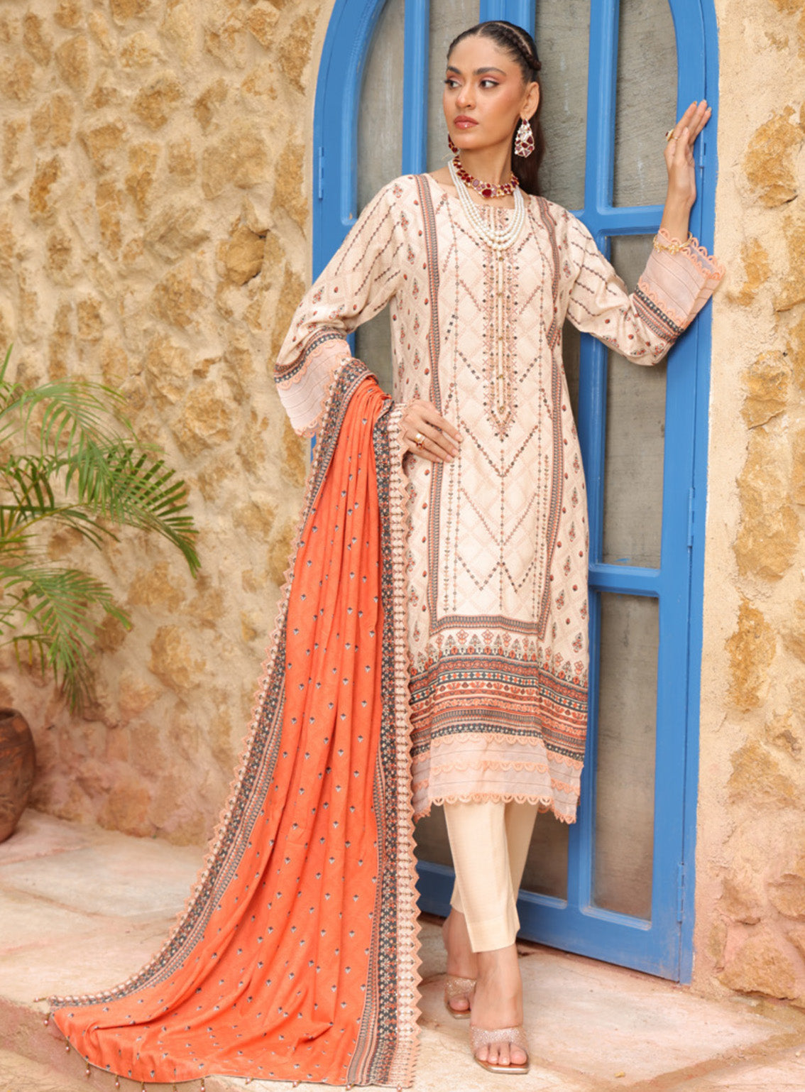 Kinara Series By Schick Printed Linen 3 Piece Unstitched Suit SDH24KS D-02 Kinara Series By Schick Printed Linen 3 Piece Unstitched Suit SDH24KS D-02