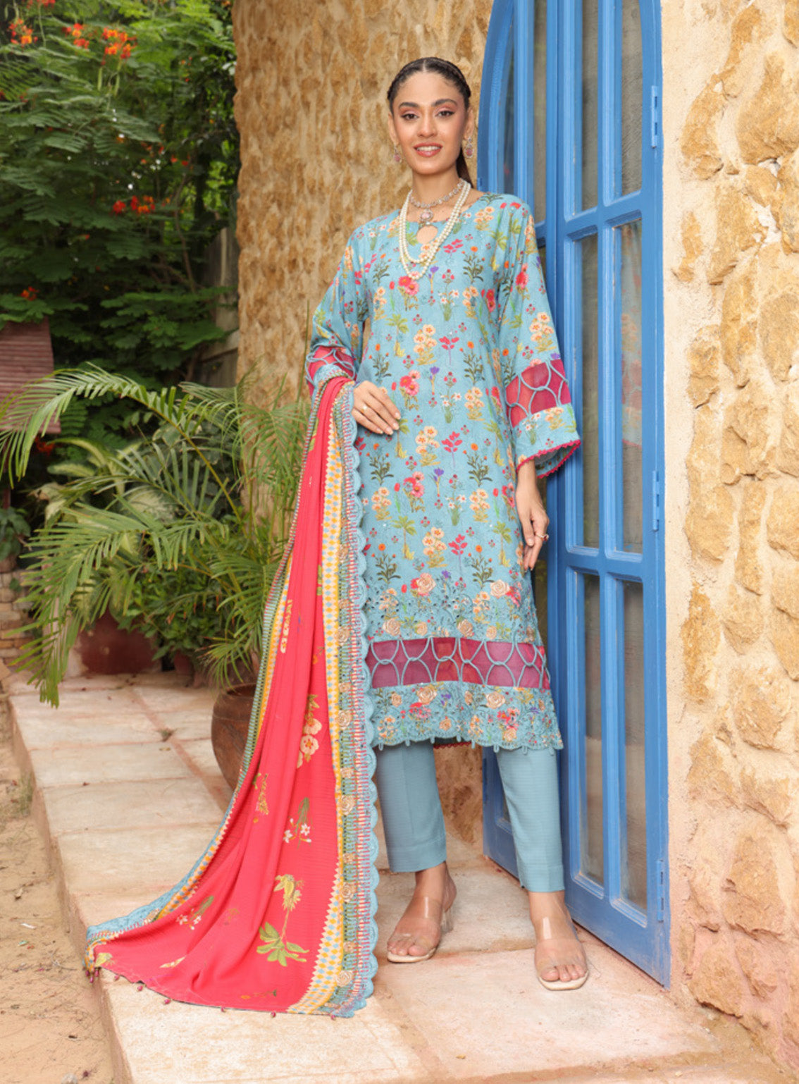 Kinara Series By Schick Printed Linen 3 Piece Unstitched Suit SDH24KS D-08 Kinara Series By Schick Printed Linen 3 Piece Unstitched Suit SDH24KS D-08