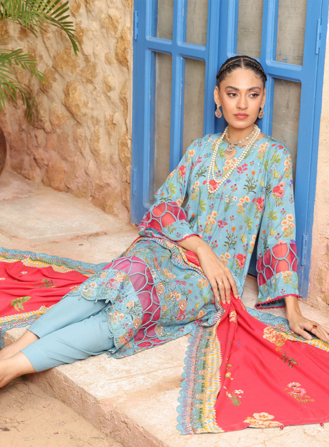 Kinara Series By Schick Printed Linen 3 Piece Unstitched Suit SDH24KS D-08 Kinara Series By Schick Printed Linen 3 Piece Unstitched Suit SDH24KS D-08