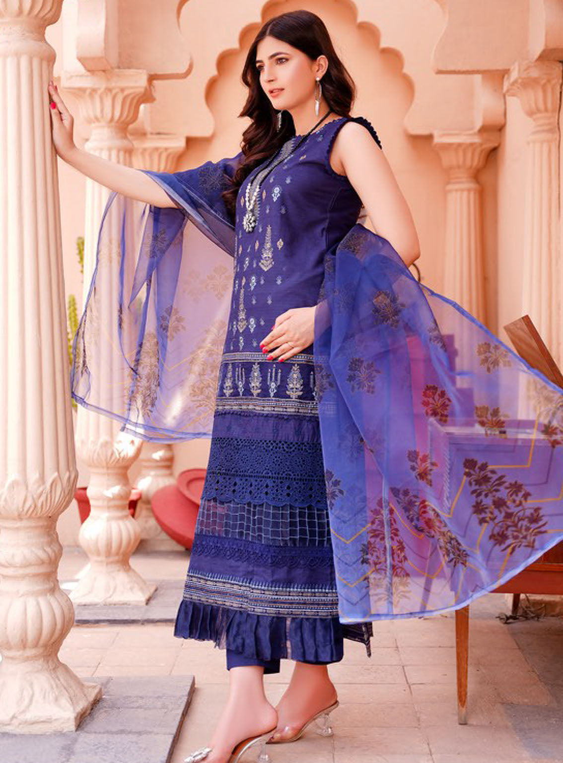 Koh-E-Noor By Noorjahan Premium Embroidered Lawn 3 Piece Unstitched Suit NJ24KN PEL D-01 Koh-E-Noor By Noorjahan Premium Embroidered Lawn 3 Piece Unstitched Suit NJ24KN PEL D-01