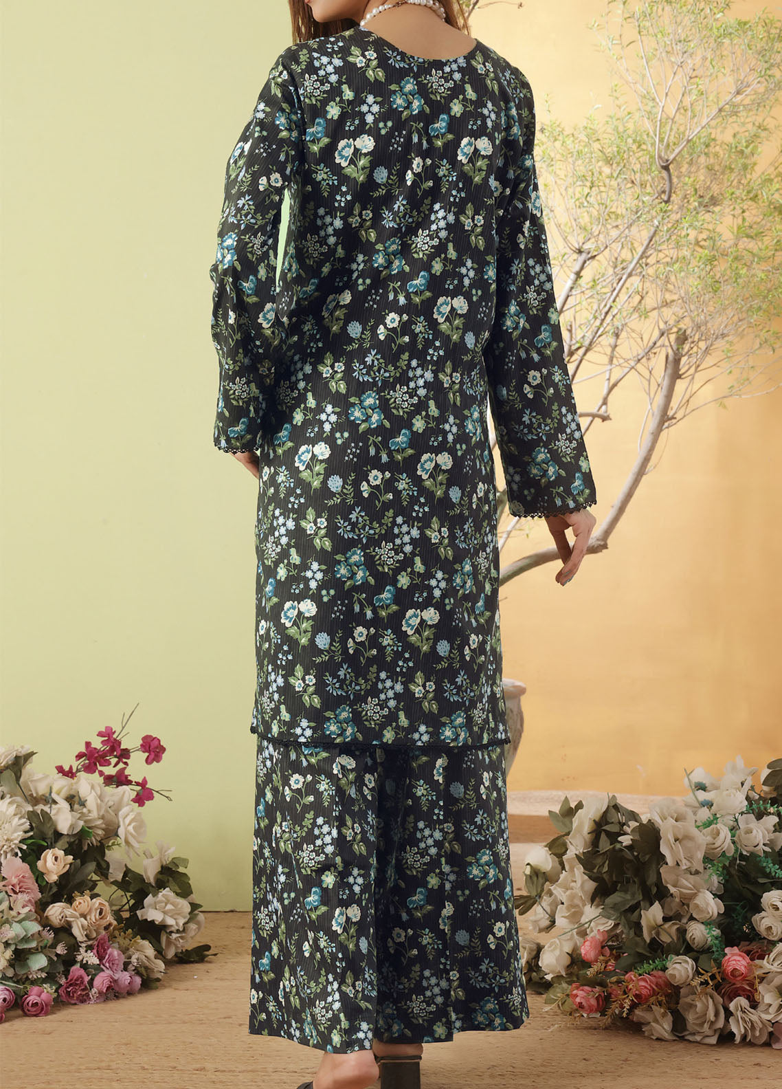 Korean By VS Textile Co-Ord's Printed Lawn 2 Piece Unstitched Shirt & Trouser VS26KCOPV1 D-706 Korean By VS Textile Co-Ord's Printed Lawn 2 Piece Unstitched Shirt & Trouser VS26KCOPV1 D-706