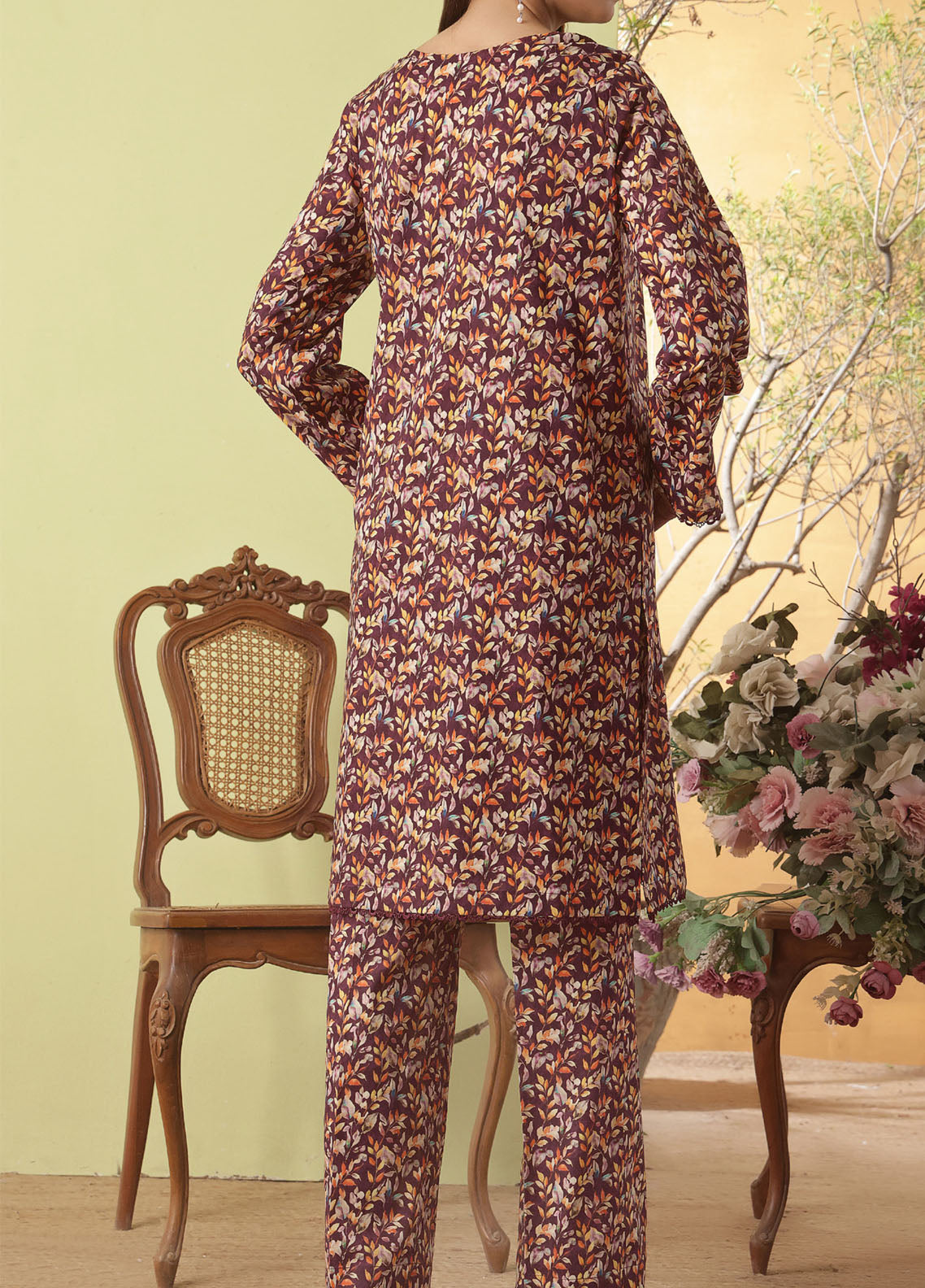 Korean By VS Textile Co-Ord's Printed Lawn 2 Piece Unstitched Shirt & Trouser VS26KCOPV1 D-707 Korean By VS Textile Co-Ord's Printed Lawn 2 Piece Unstitched Shirt & Trouser VS26KCOPV1 D-707