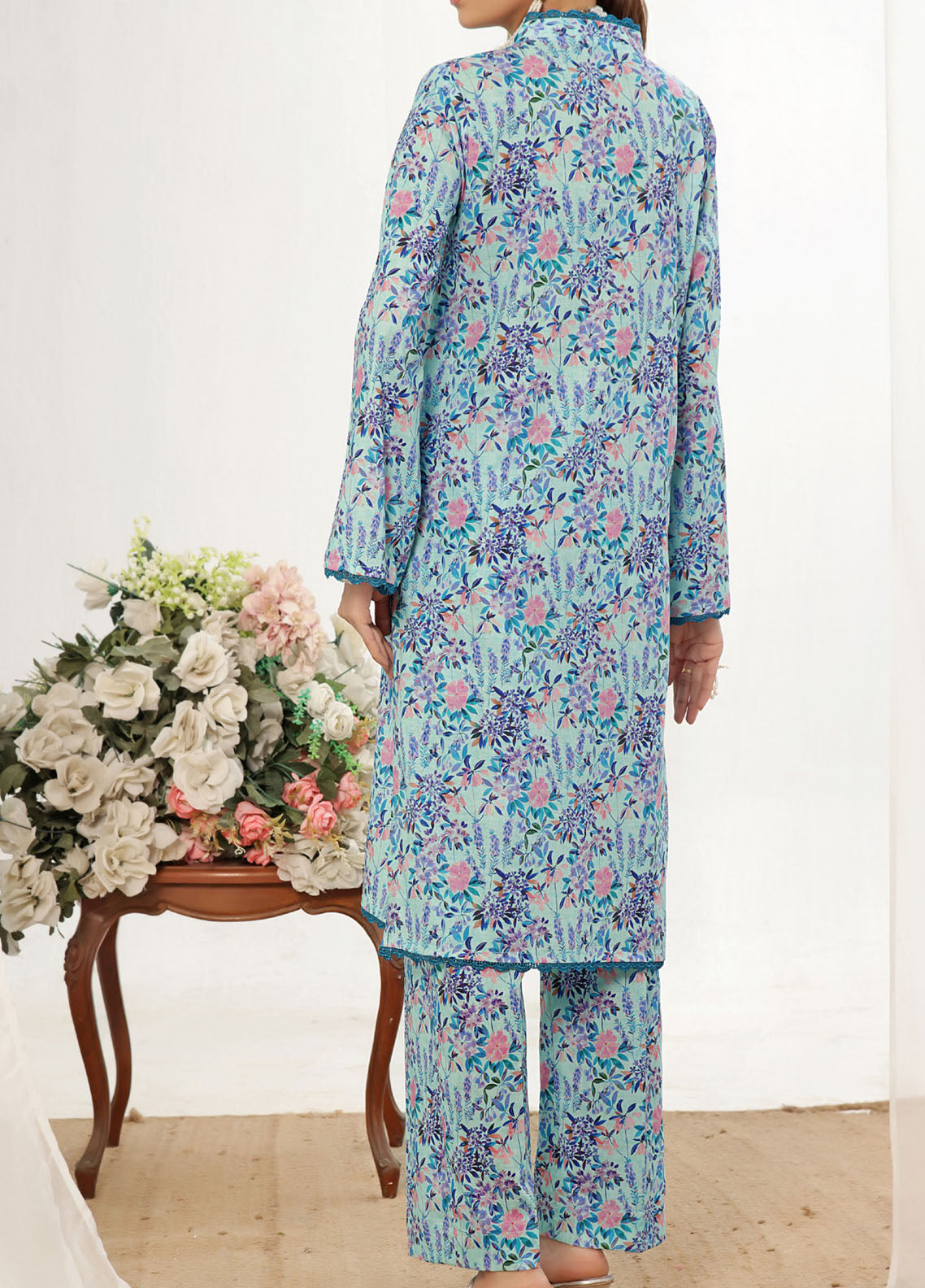 Korean By VS Textile Co-Ord's Printed Lawn 2 Piece Unstitched Shirt & Trouser VS26KCOPV1 D-711 Korean By VS Textile Co-Ord's Printed Lawn 2 Piece Unstitched Shirt & Trouser VS26KCOPV1 D-711