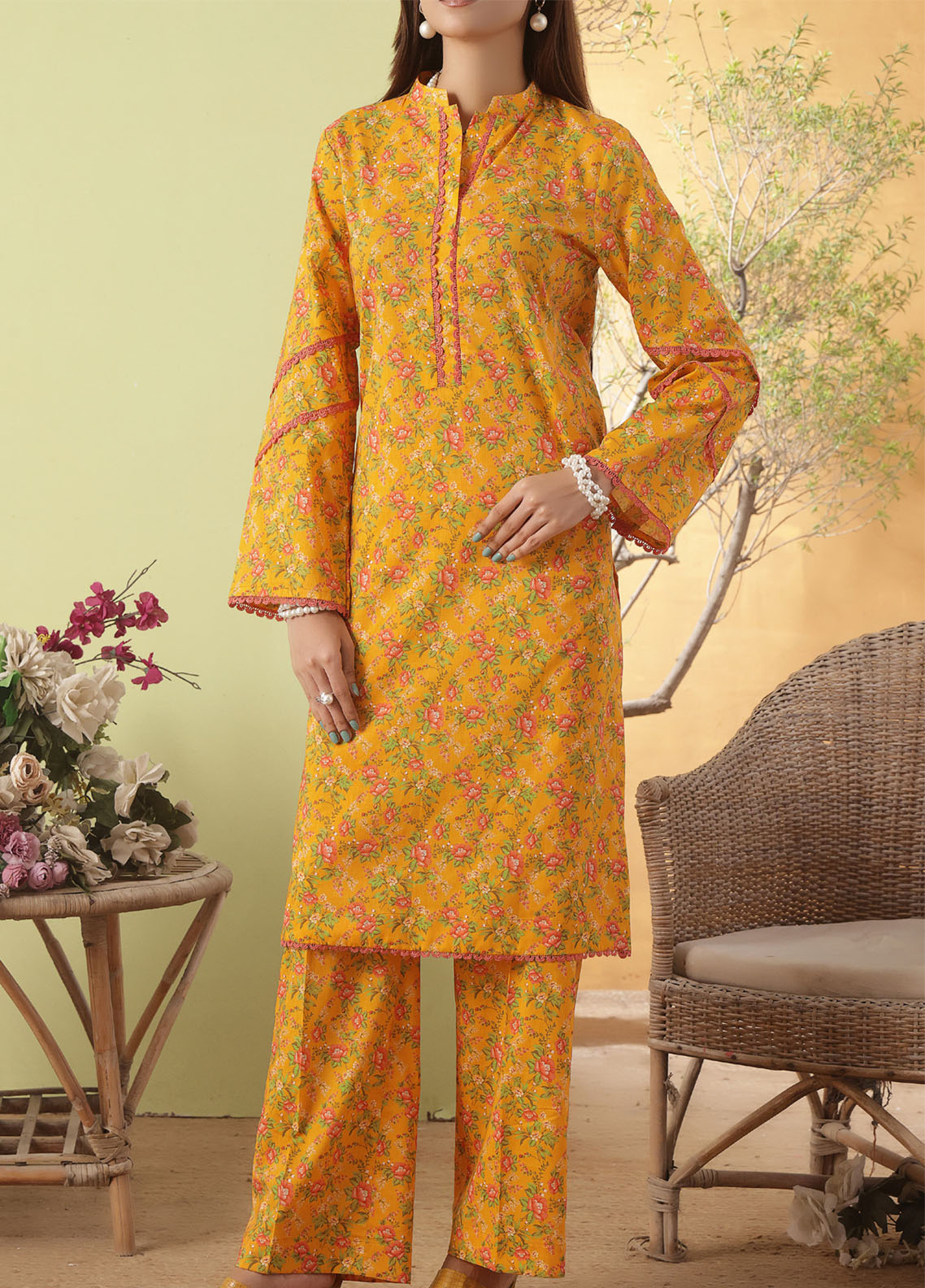 Korean By VS Textile Co-Ord's Printed Lawn 2 Piece Unstitched Shirt & Trouser VS26KCOPV1 D-712 Korean By VS Textile Co-Ord's Printed Lawn 2 Piece Unstitched Shirt & Trouser VS26KCOPV1 D-712