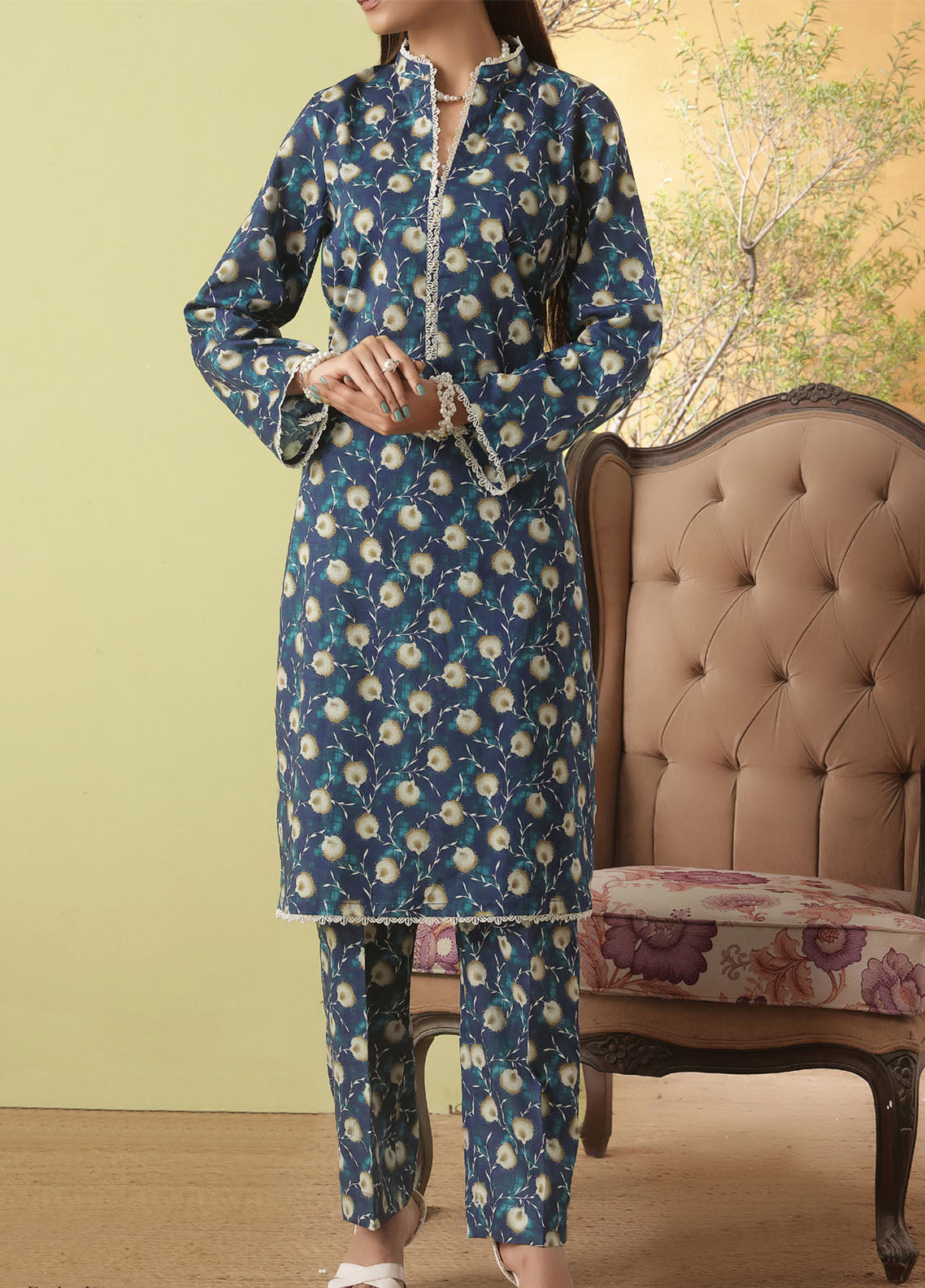 Korean By VS Textile Co-Ord's Printed Lawn 2 Piece Unstitched Shirt & Trouser VS26KCOPV1 D-713 Korean By VS Textile Co-Ord's Printed Lawn 2 Piece Unstitched Shirt & Trouser VS26KCOPV1 D-713