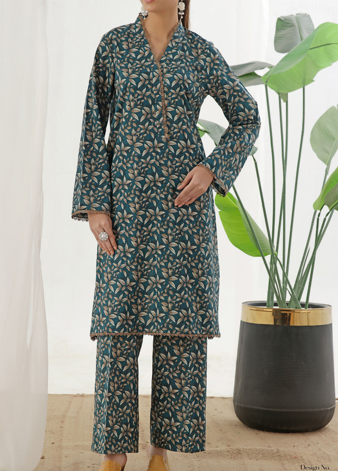 Korean By VS Textile Co-Ord's Printed Lawn 2 Piece Unstitched Shirt & Trouser VS26KCOPV1 D-716 Korean By VS Textile Co-Ord's Printed Lawn 2 Piece Unstitched Shirt & Trouser VS26KCOPV1 D-716