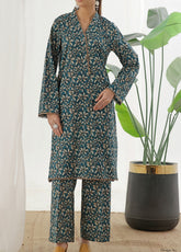 Korean By VS Textile Co-Ord's Printed Lawn 2 Piece Unstitched Shirt & Trouser VS26KCOPV1 D-716