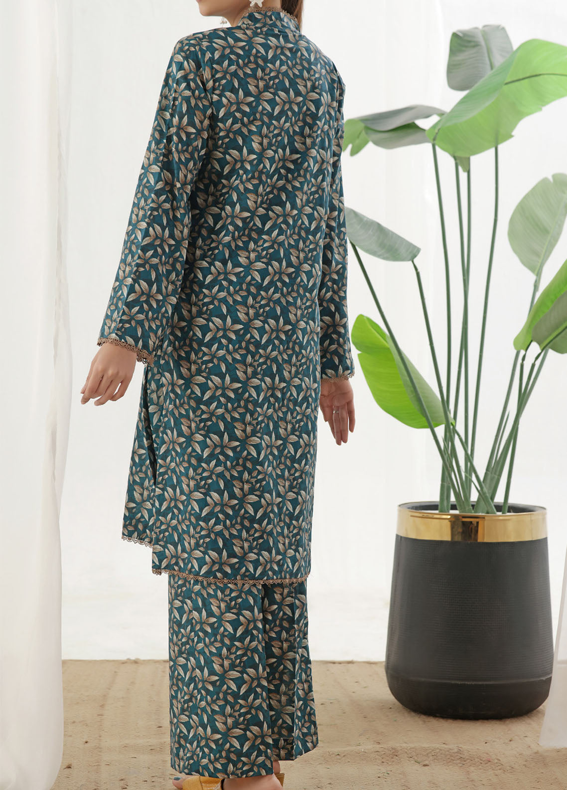 Korean By VS Textile Co-Ord's Printed Lawn 2 Piece Unstitched Shirt & Trouser VS26KCOPV1 D-716 Korean By VS Textile Co-Ord's Printed Lawn 2 Piece Unstitched Shirt & Trouser VS26KCOPV1 D-716