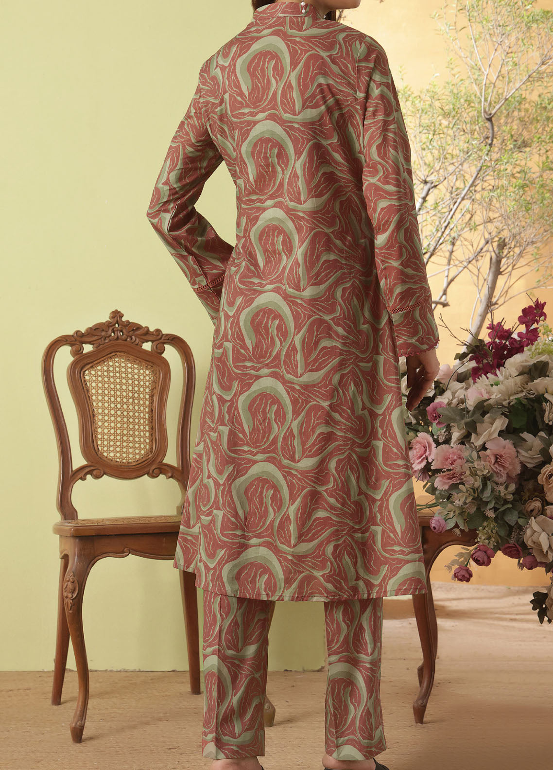 Korean By VS Textile Co-Ord's Printed Lawn 2 Piece Unstitched Shirt & Trouser VS26KCOPV1 D-719 Korean By VS Textile Co-Ord's Printed Lawn 2 Piece Unstitched Shirt & Trouser VS26KCOPV1 D-719