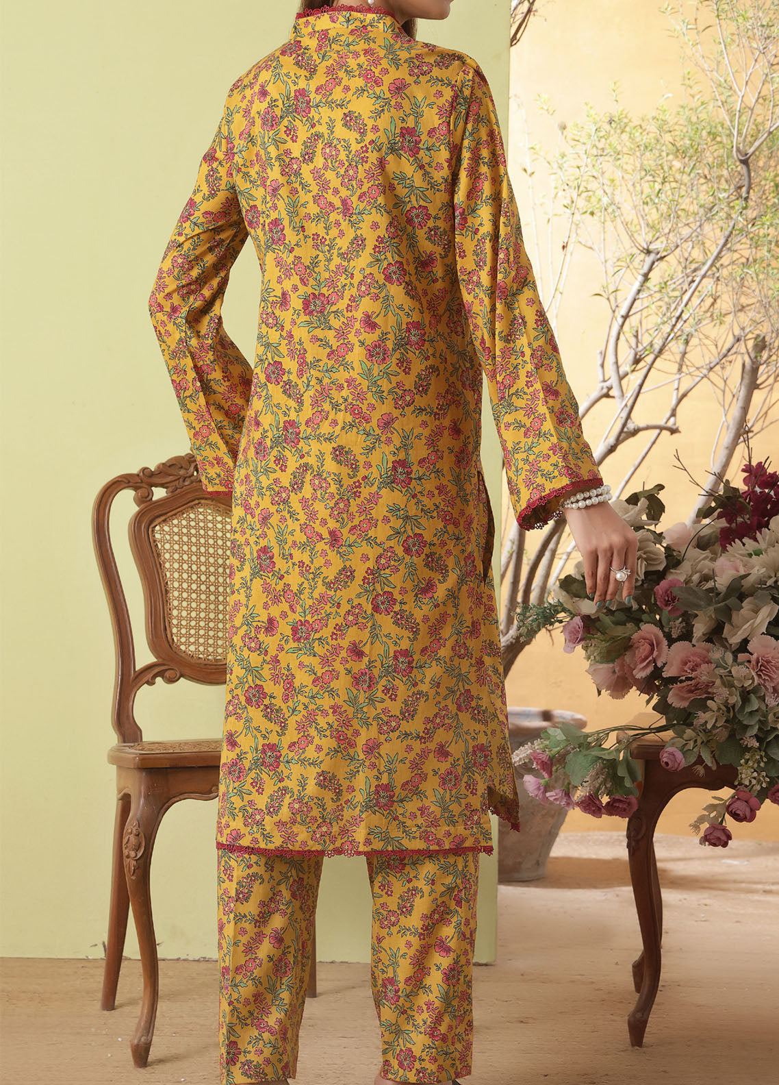 Korean By VS Textile Co-Ord's Printed Lawn 2 Piece Unstitched Shirt & Trouser VS26KCOPV1 D-722 Korean By VS Textile Co-Ord's Printed Lawn 2 Piece Unstitched Shirt & Trouser VS26KCOPV1 D-722