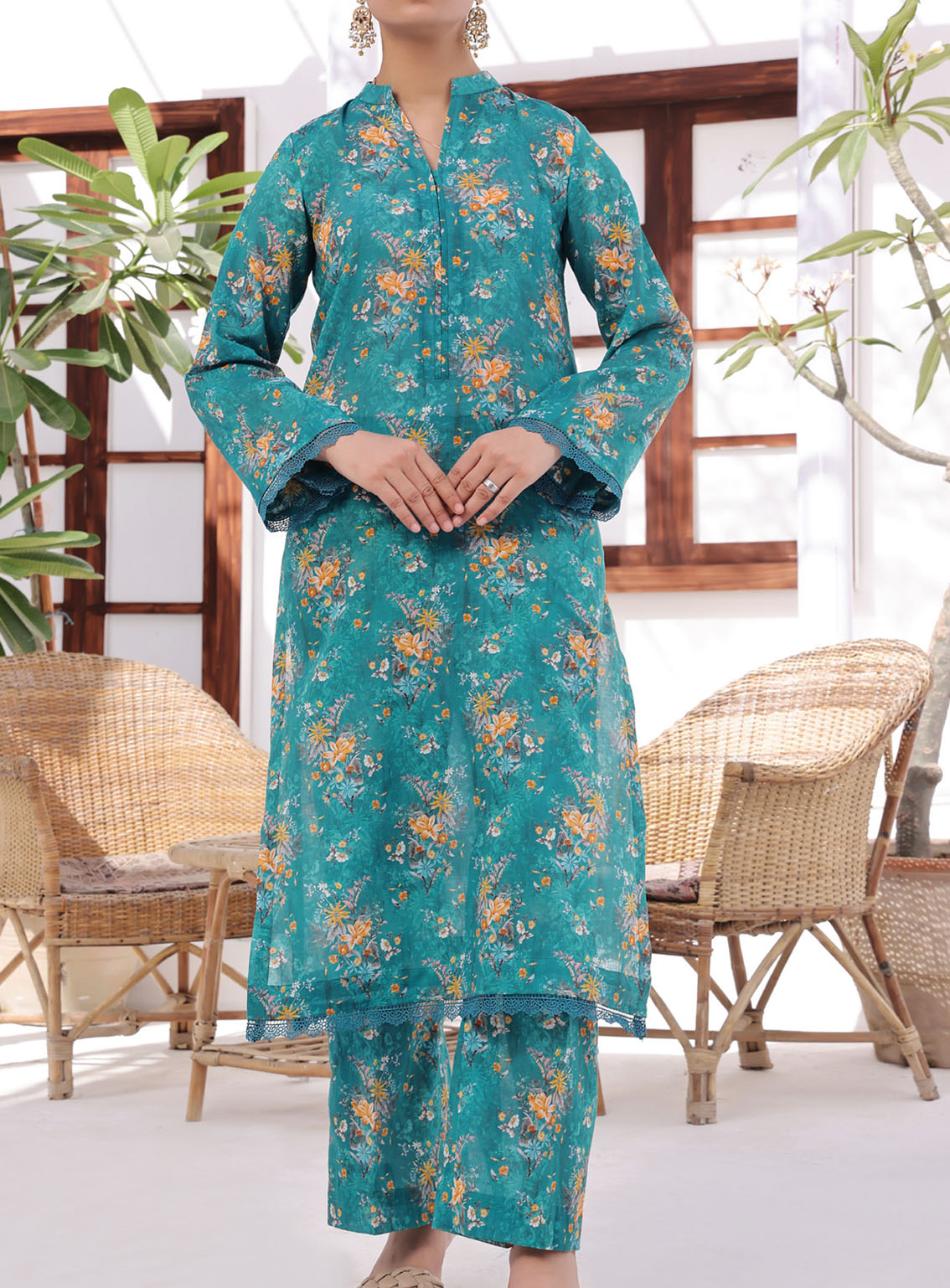 Korean By VS Textile Co-Ords Printed Lawn 2 Piece Unstitched Suit VS24KCO D-493 Korean By VS Textile Co-Ords Printed Lawn 2 Piece Unstitched Suit VS24KCO D-493