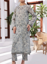 Korean By VS Textile Co-Ords Printed Lawn 2 Piece Unstitched Suit VS24KCO D-501